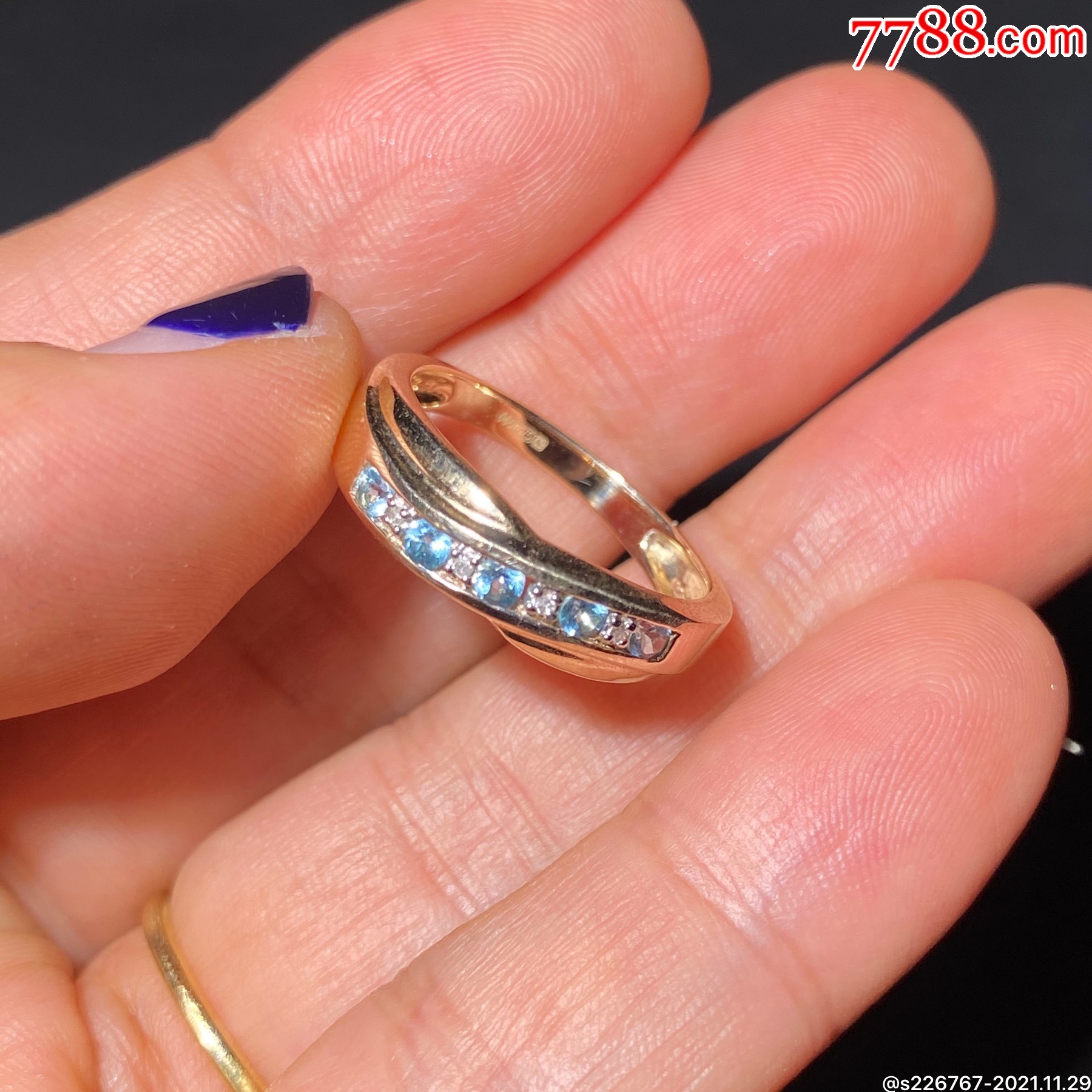 西洋古董9k金戒指