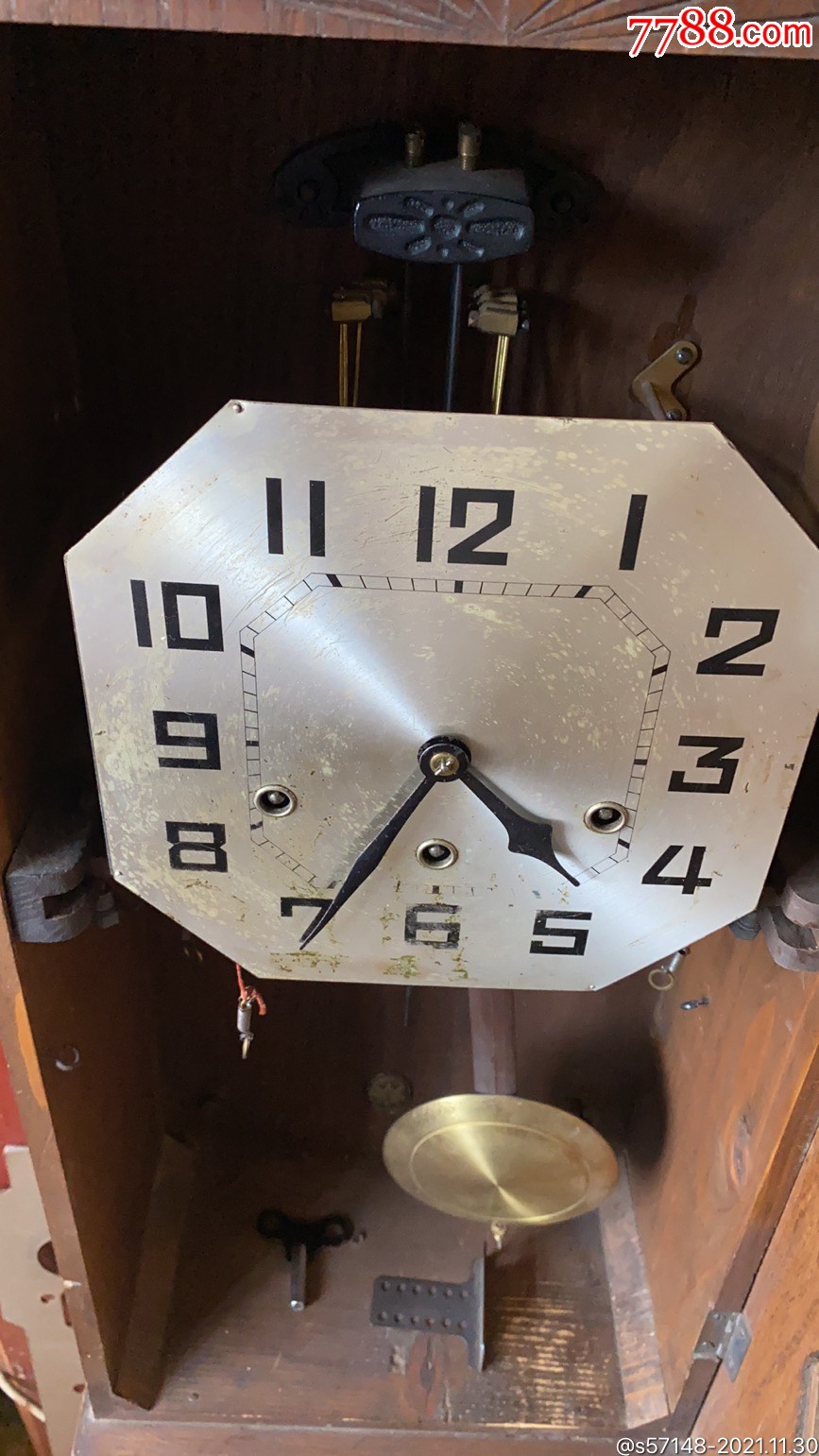 德国荣汉斯8音4刻老挂钟