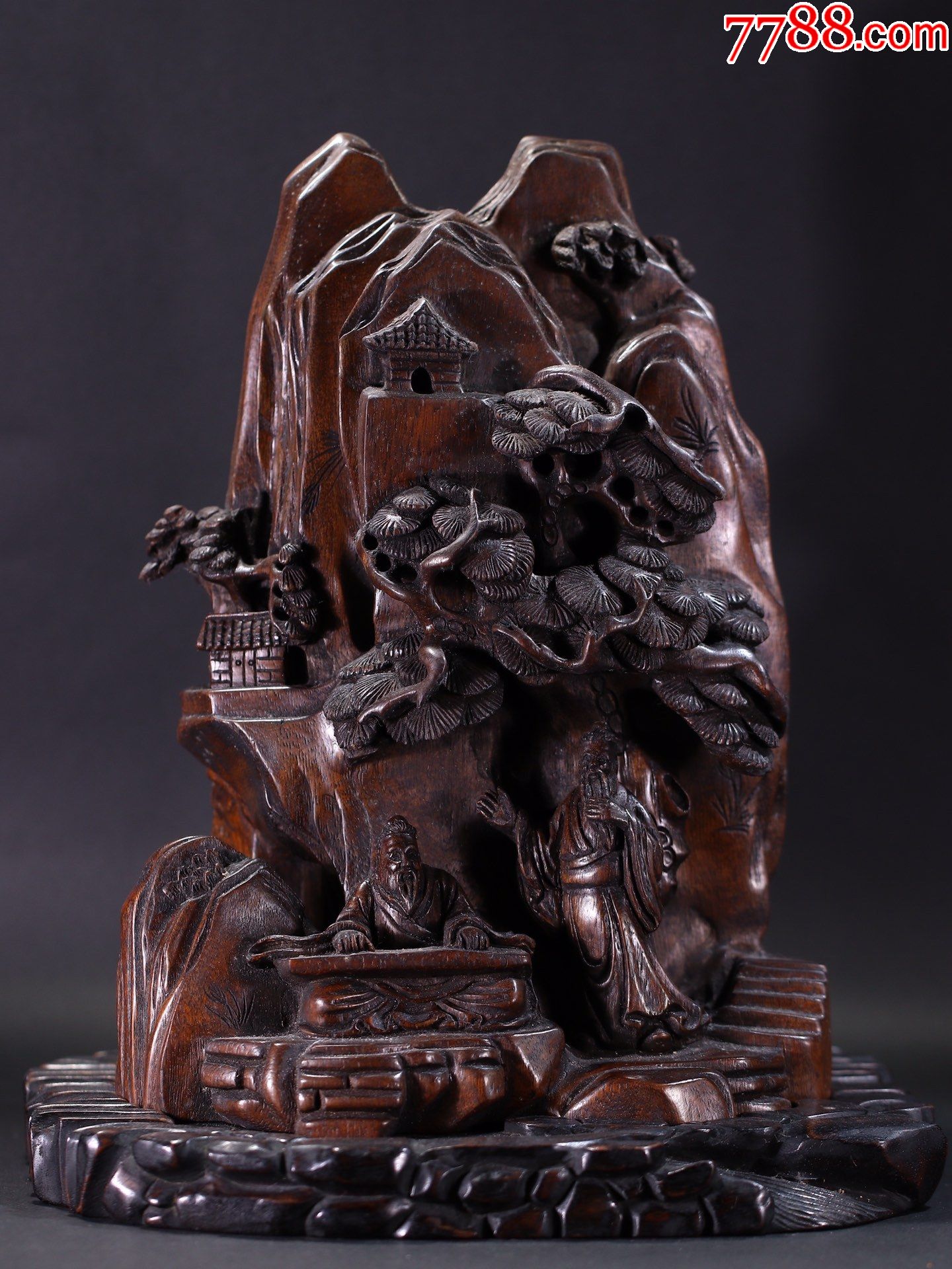 沉香人物故事山子摆件