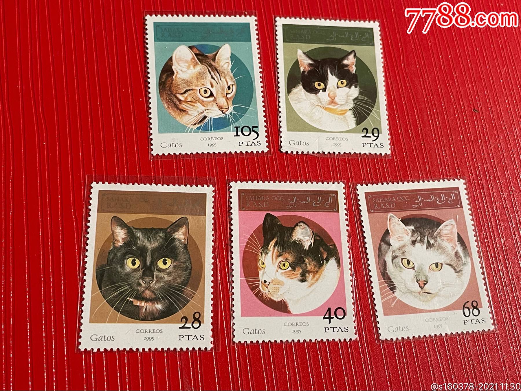 外国邮票布基纳法索动物邮票猫