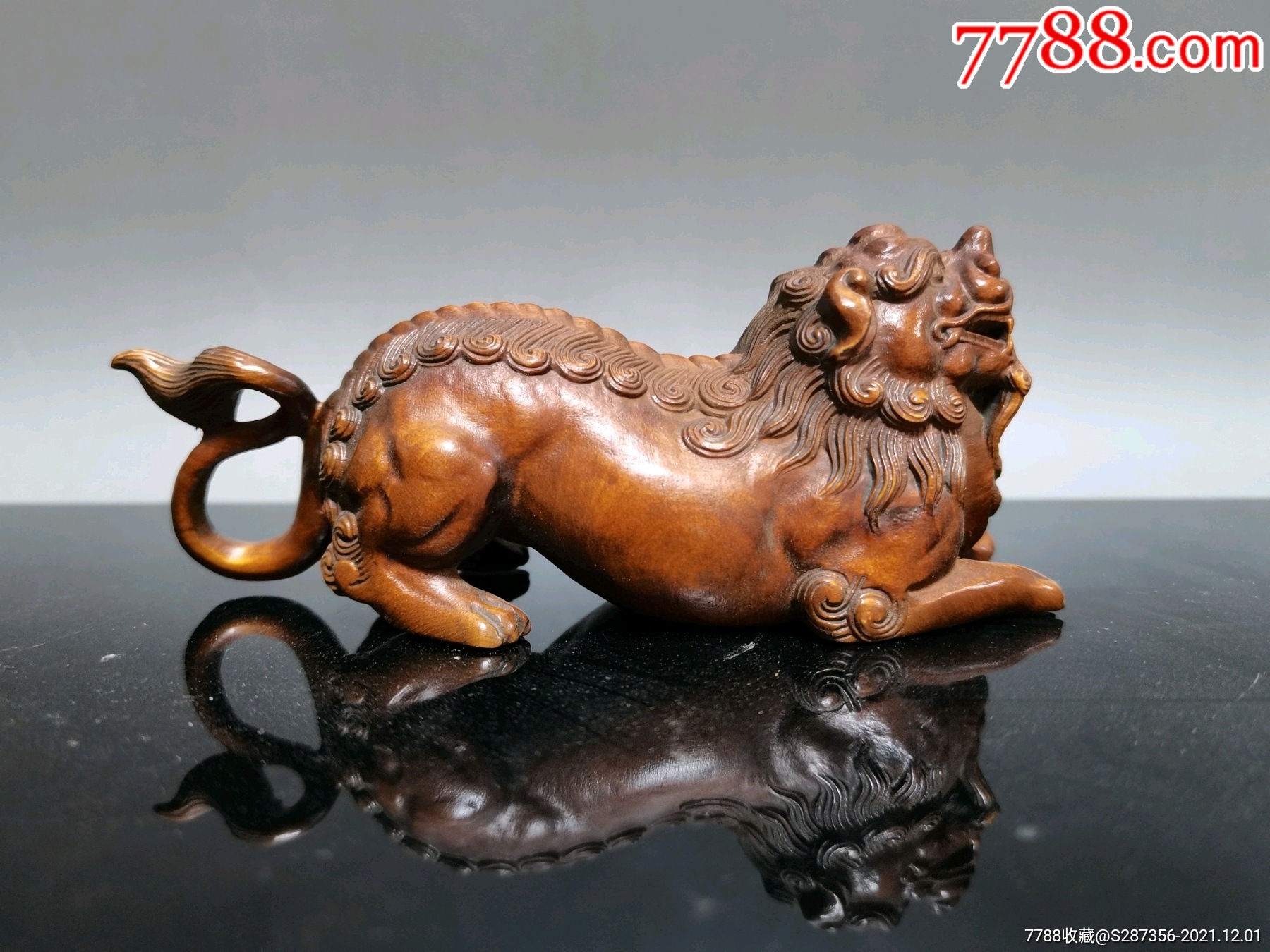 黄杨木雕《狮子》-价格:98元-se84065074-木雕摆件-零售-7788连环画