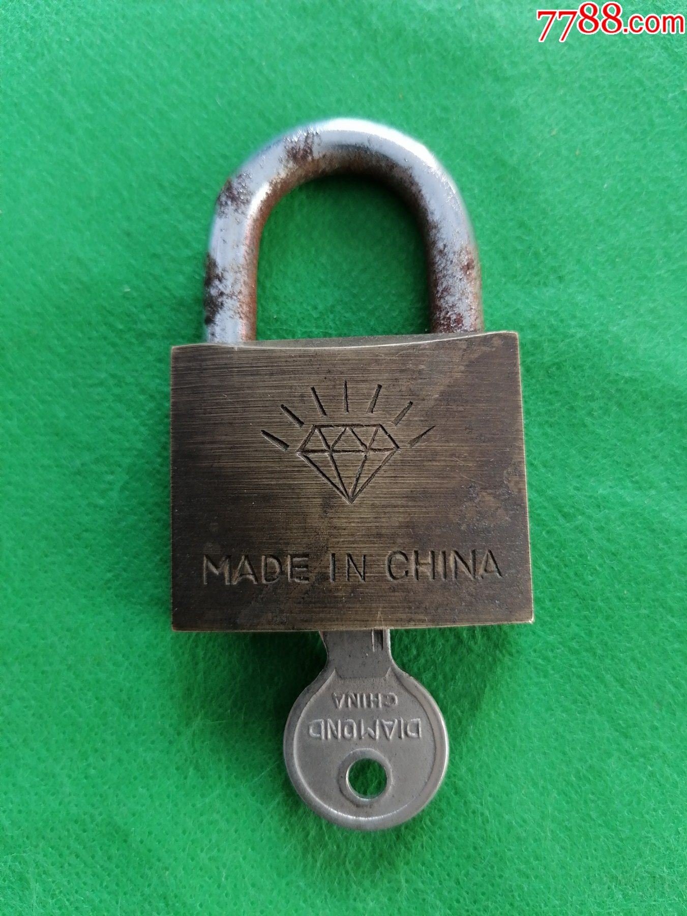 钻石牌铜体铁环锁