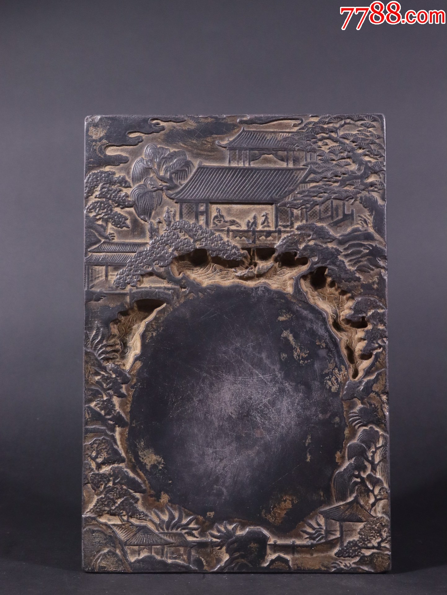 老端石兰亭序文房砚台