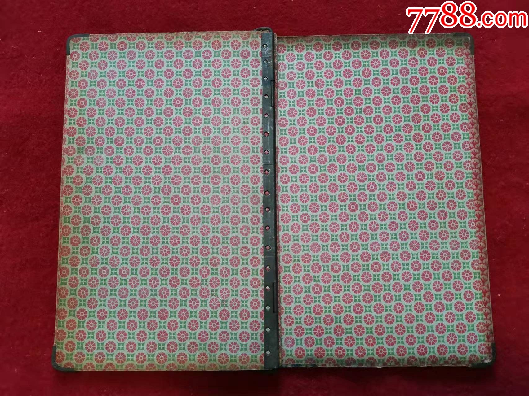 怀旧收藏六十年代本夹子小时候作业本夹子图案风景