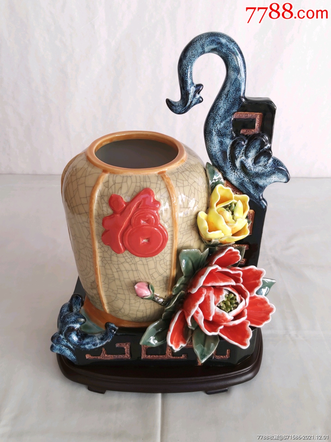 石湾窑大师潘丽珠陶艺精品(花开锦绣)