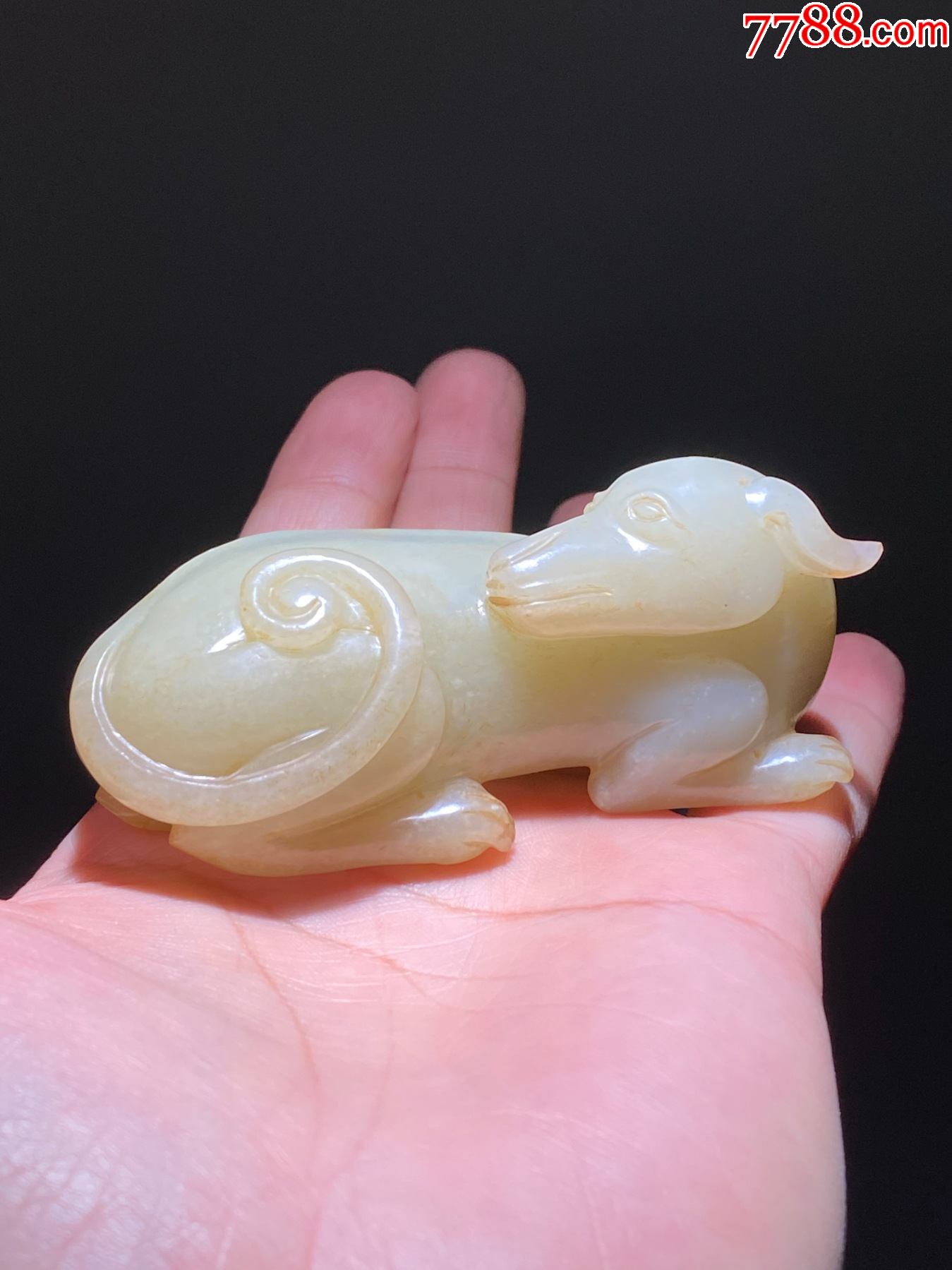 清和田玉白玉卧犬老和田玉籽料玉犬书镇文房摆件手把件明清玉