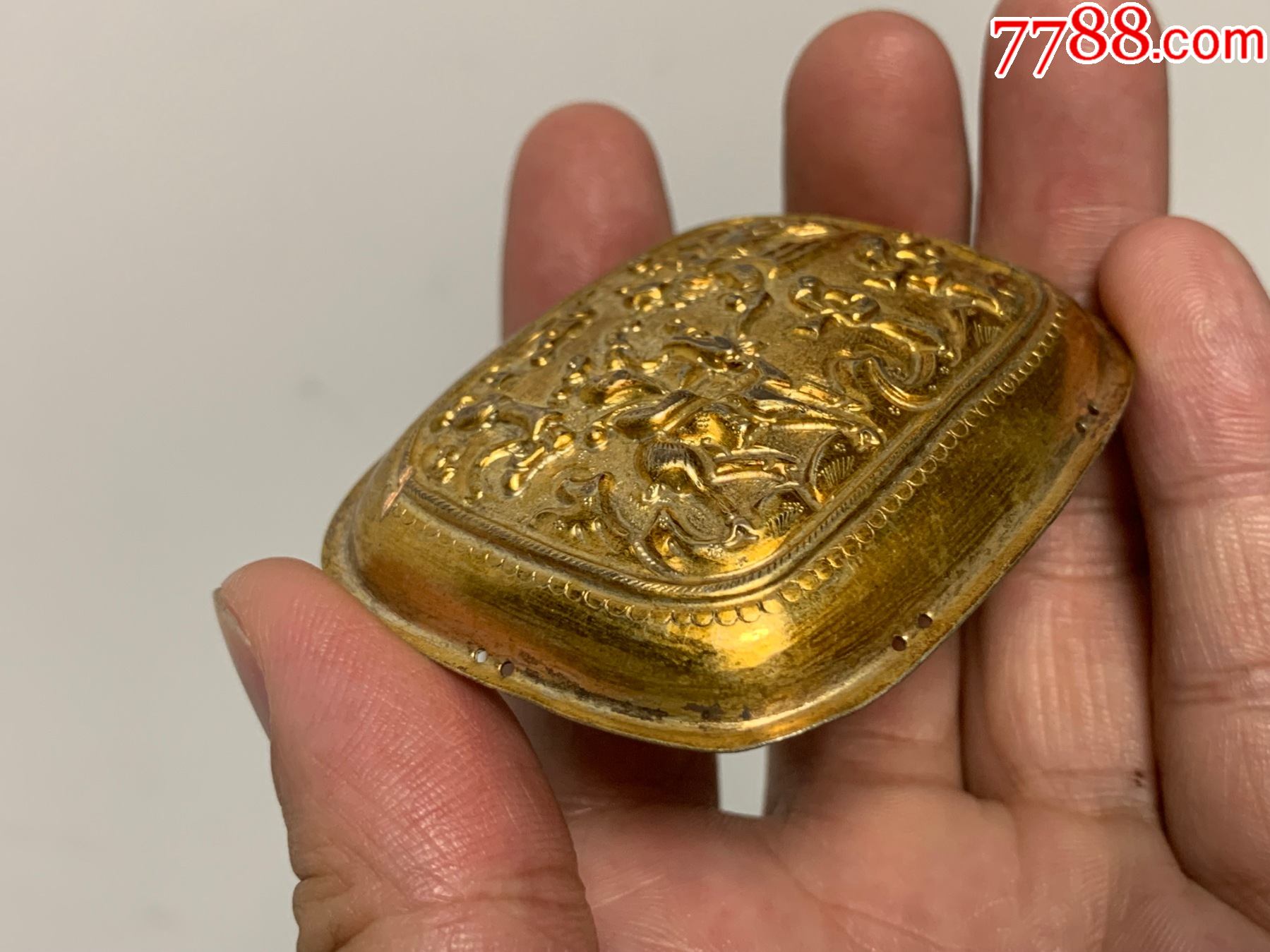 清末银镀金寿星凤凰帽正