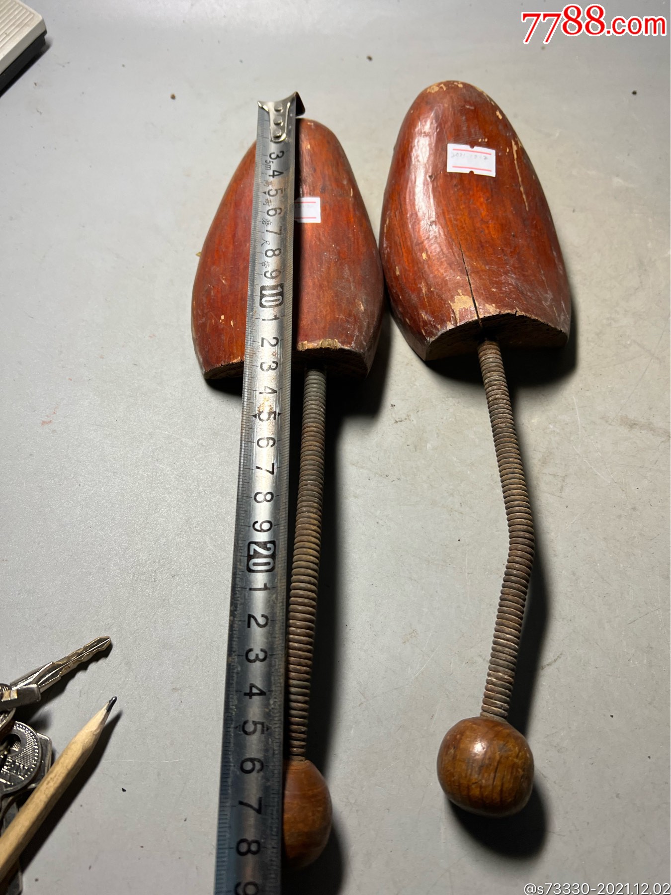 怀旧老物件木头鞋撑一对