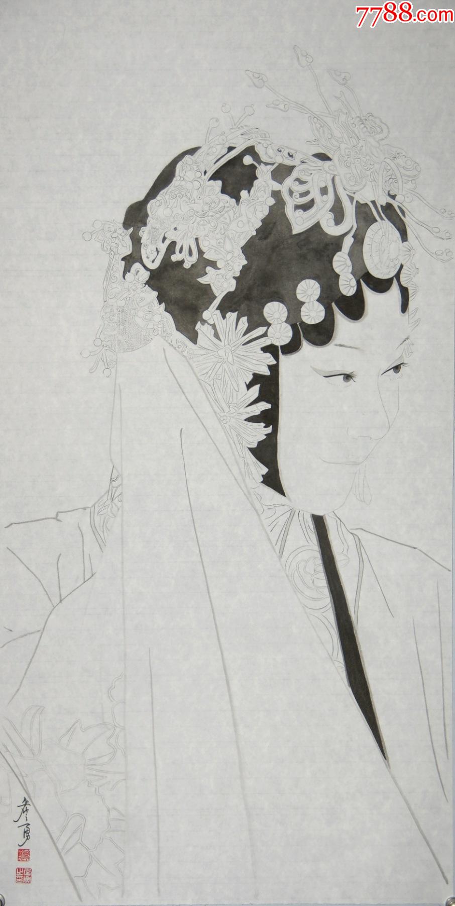 江苏省中国画学会理事人物_人物国画原作【水墨颜】_第2张_7788集卡网