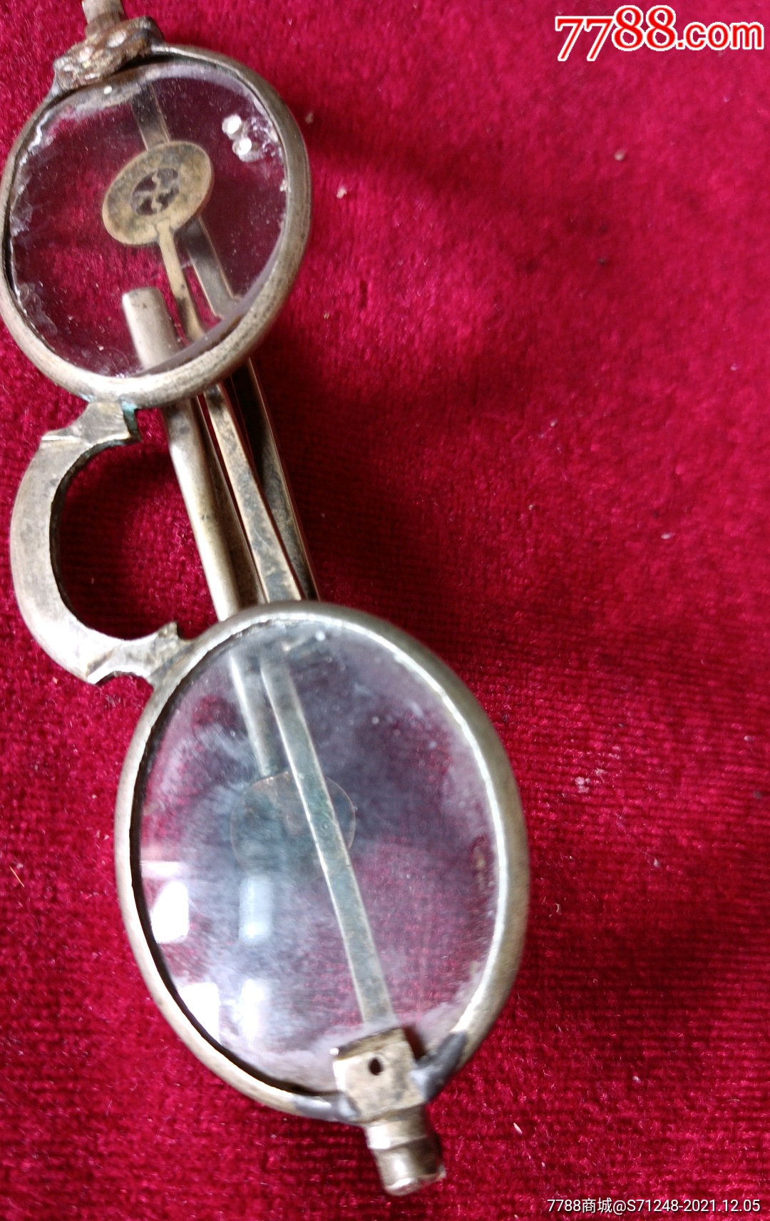 清代白铜框古董眼镜一付-价格:150元-se84144984-墨镜/眼镜-零售-7788