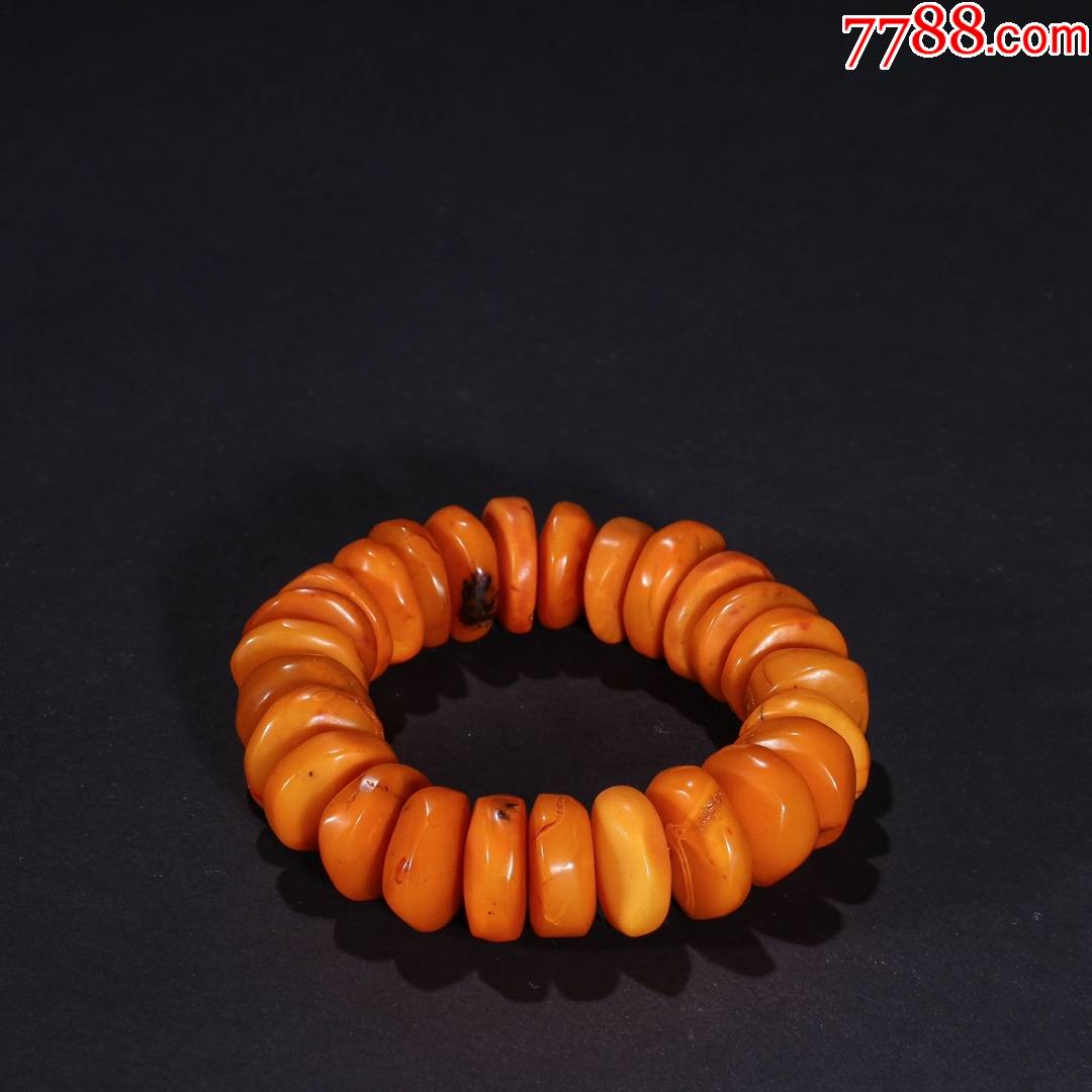 老蜜蜡饼珠手串_价格1800元_第1张_7788商城__七七八八商品交易平台
