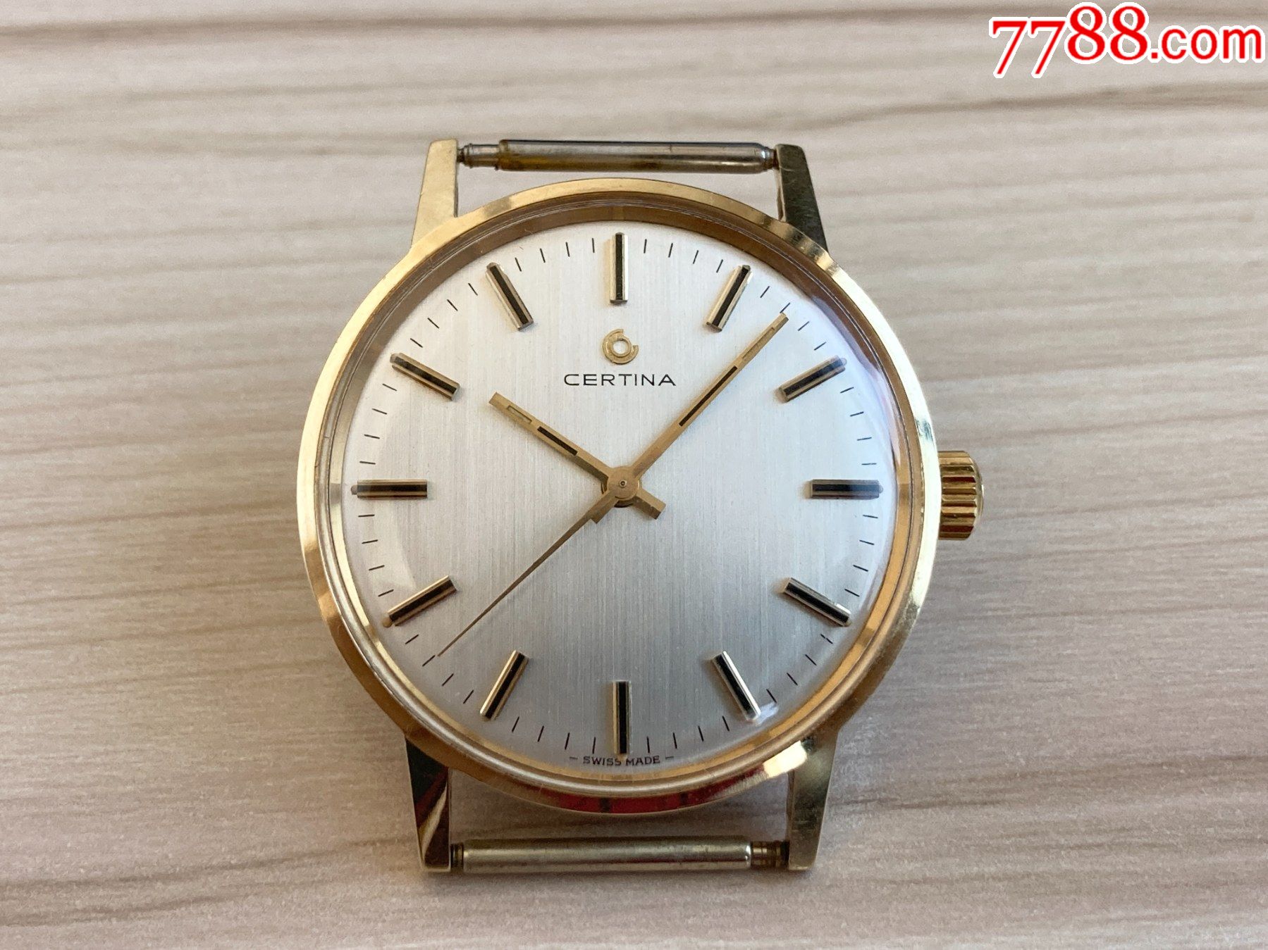 14k黄金雪铁纳古董机械表