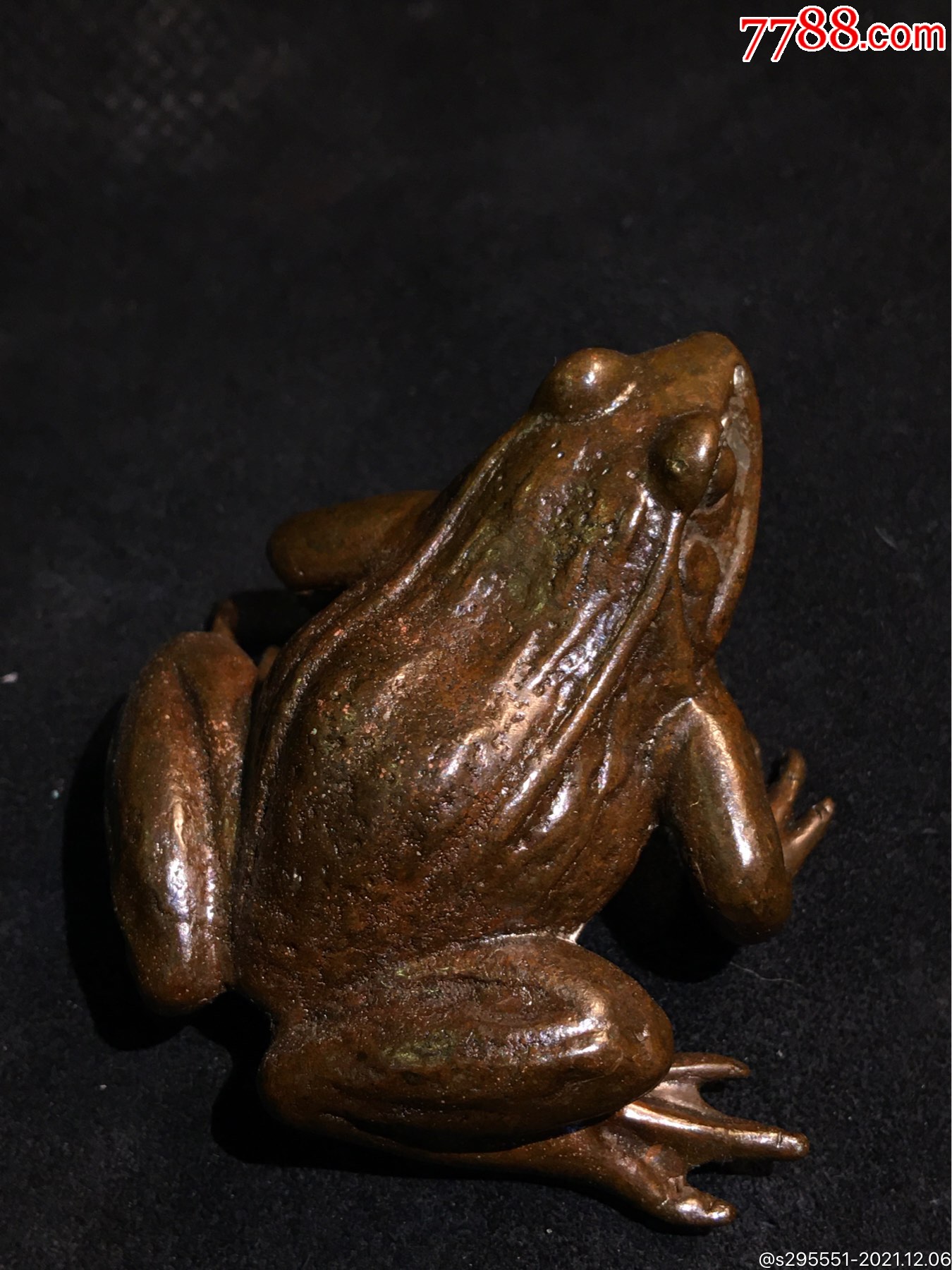 红铜青蛙茶宠摆件