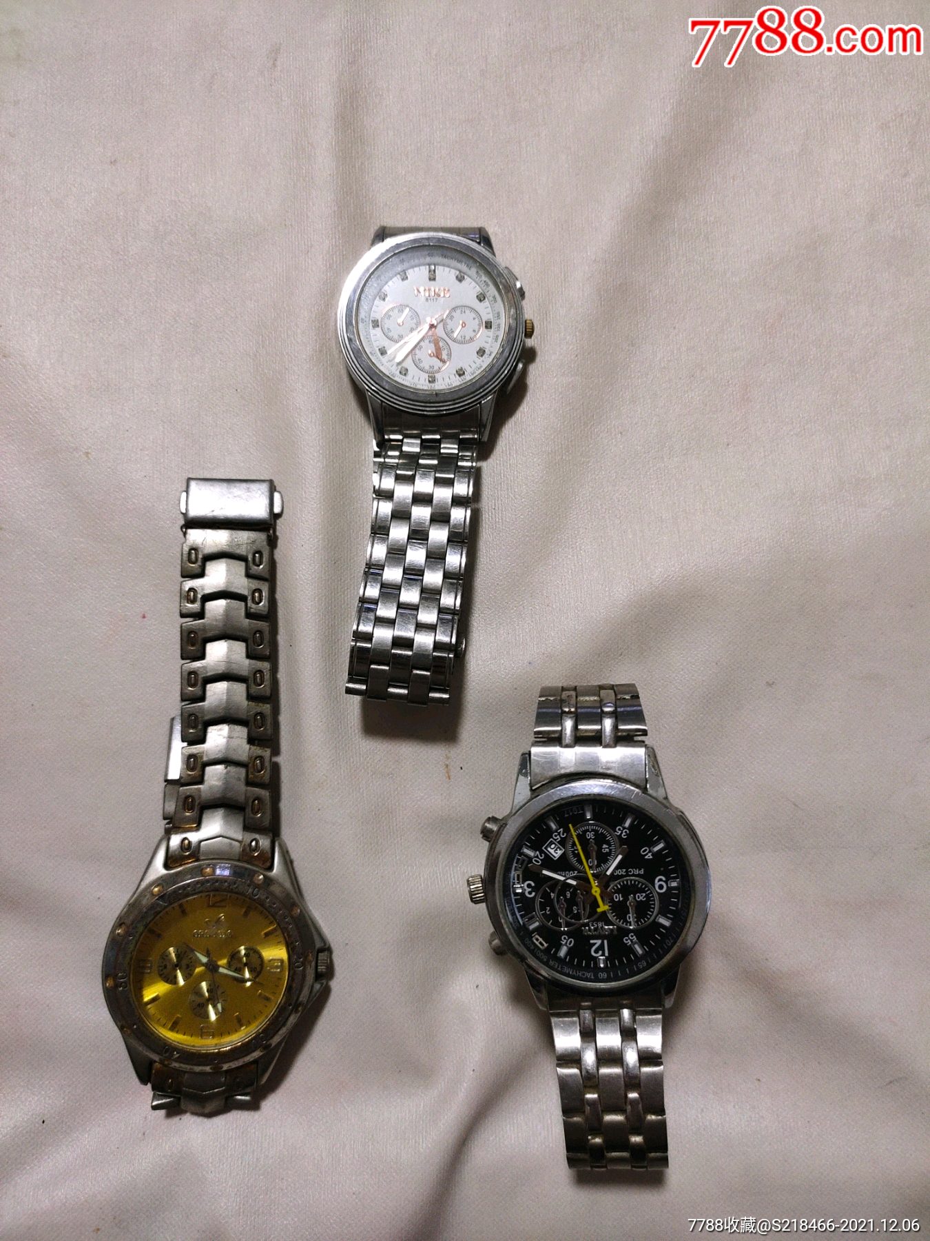 手表三支朗思威米可精钢石英表