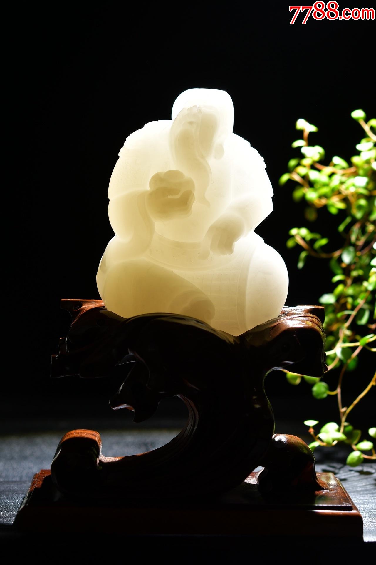 忠义关公精美和田玉羊脂玉摆件a91s228f