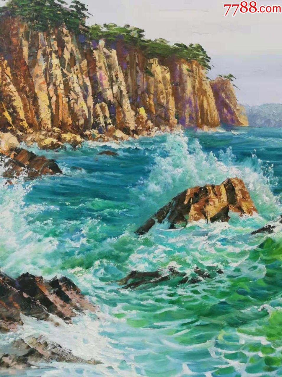 海天旭日油画原画梦之蓝