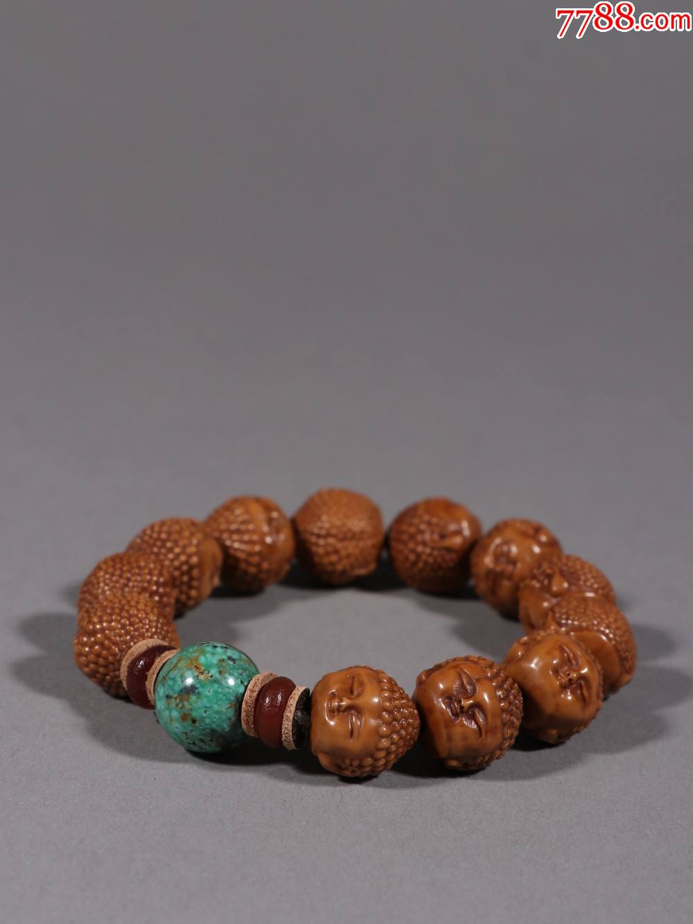 核雕佛首配绿松手串._价格2400元_第1张_7788收藏__收藏热线