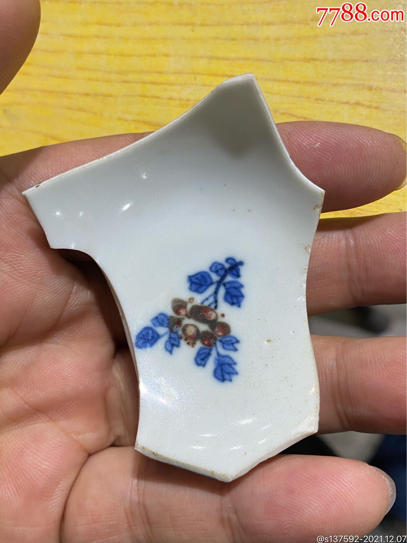 清代早期青花釉里红瓷片