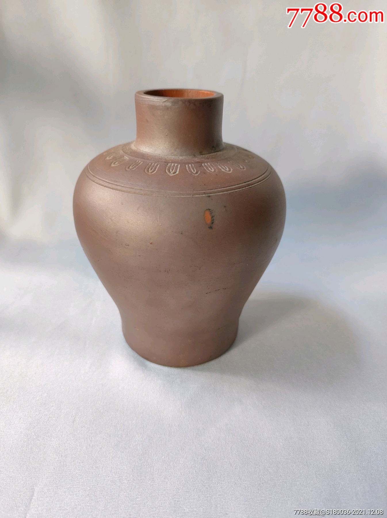 清代紫泥茶叶罐