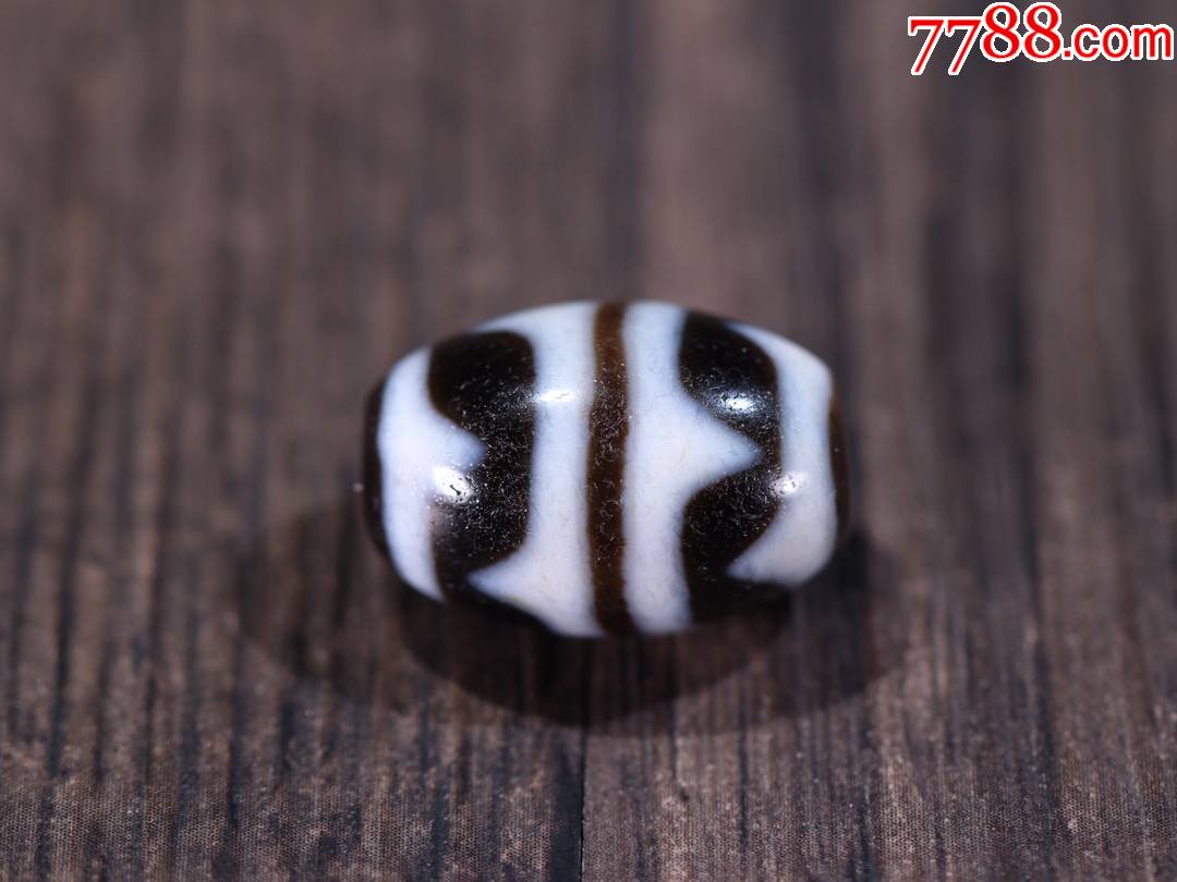 藏传精品至纯双虎牙达洛天珠