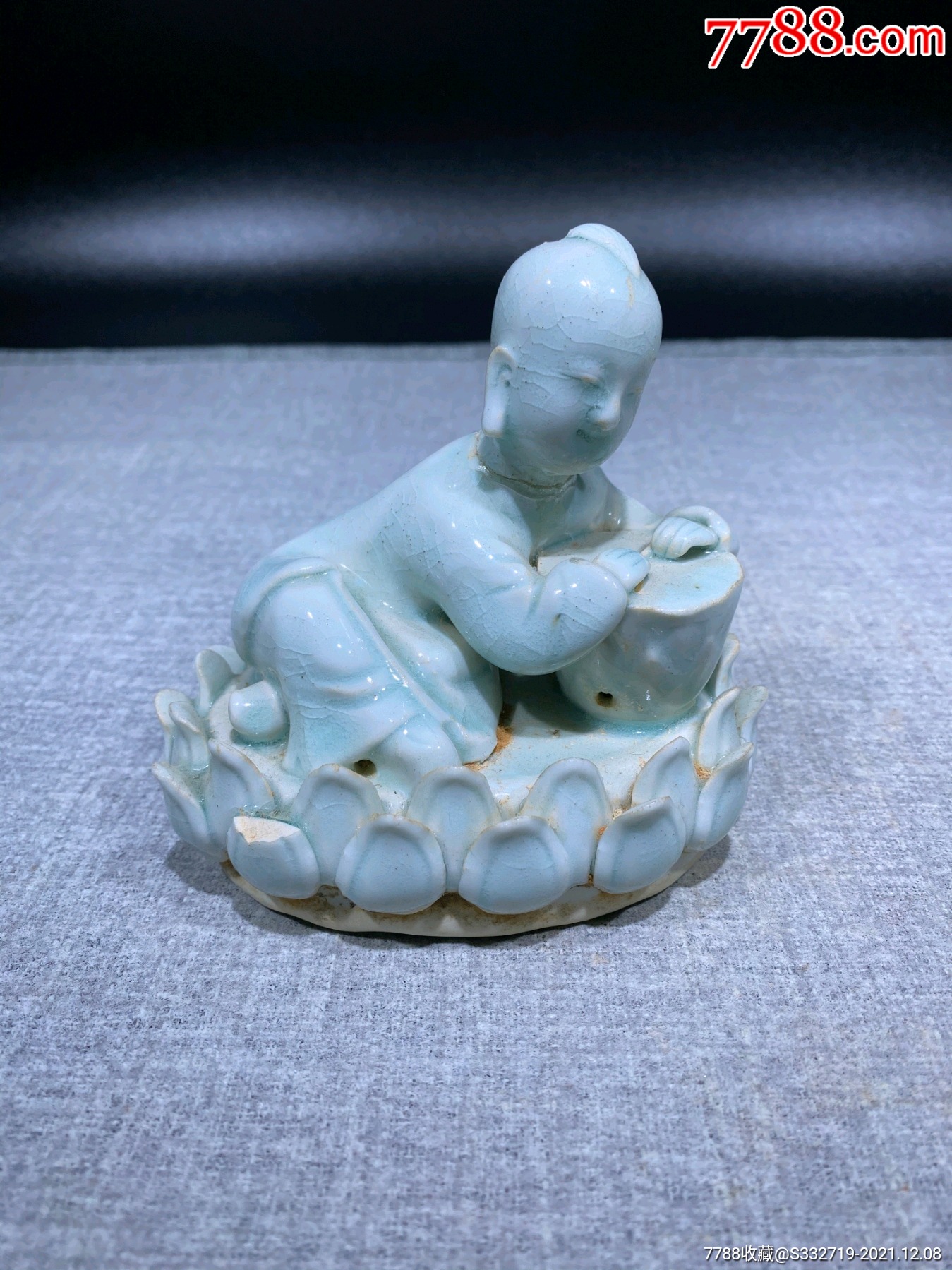 宋湖田窑莲瓣童子