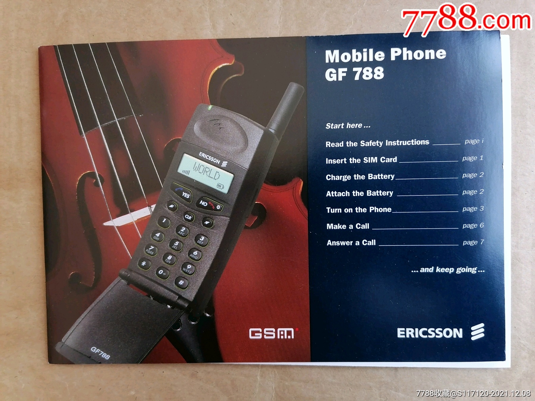 爱立信gf788使用说明书英文大32开