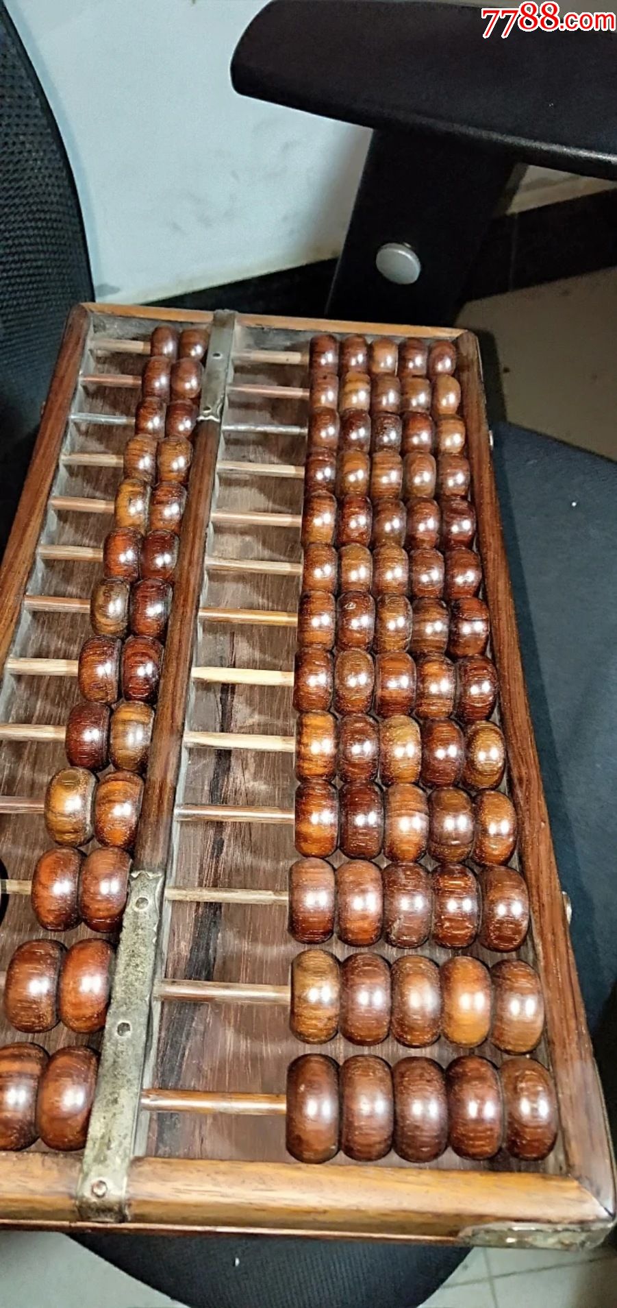 478号13档带底板正宗海南黄花梨老算盘341728cm品相如图终身包老