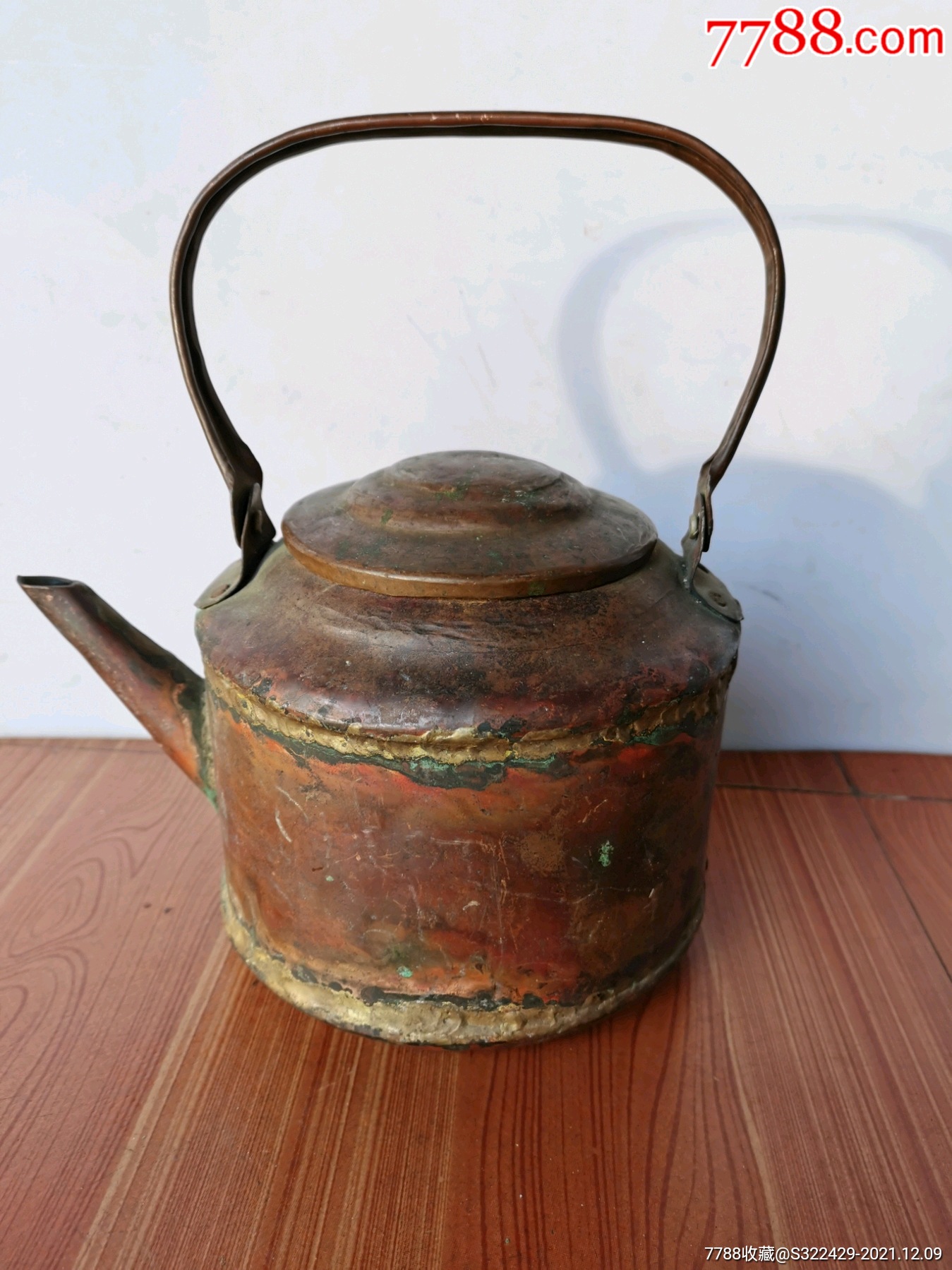 清代手提红铜壶茶壶水壶
