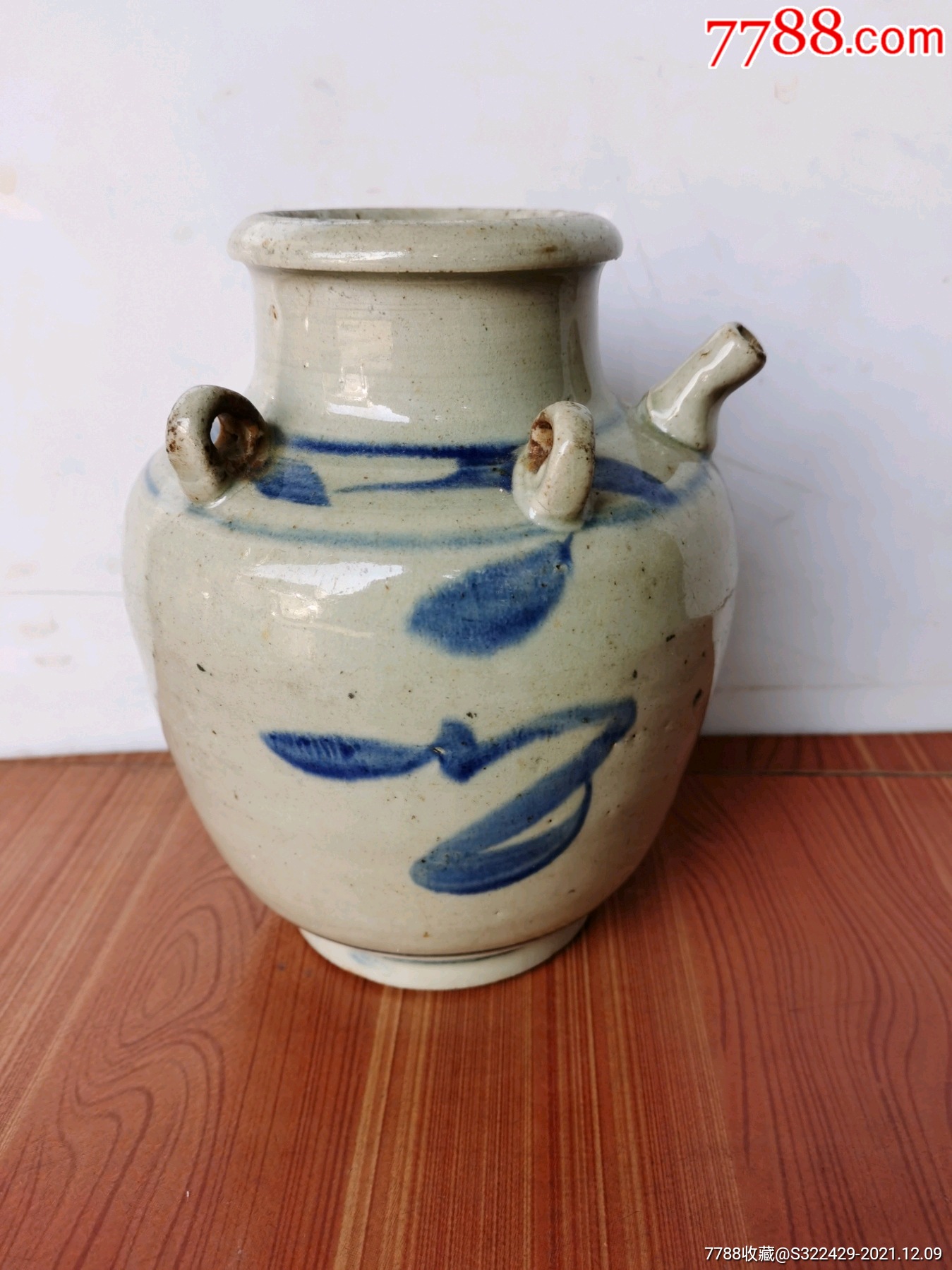 明清青花四系壶