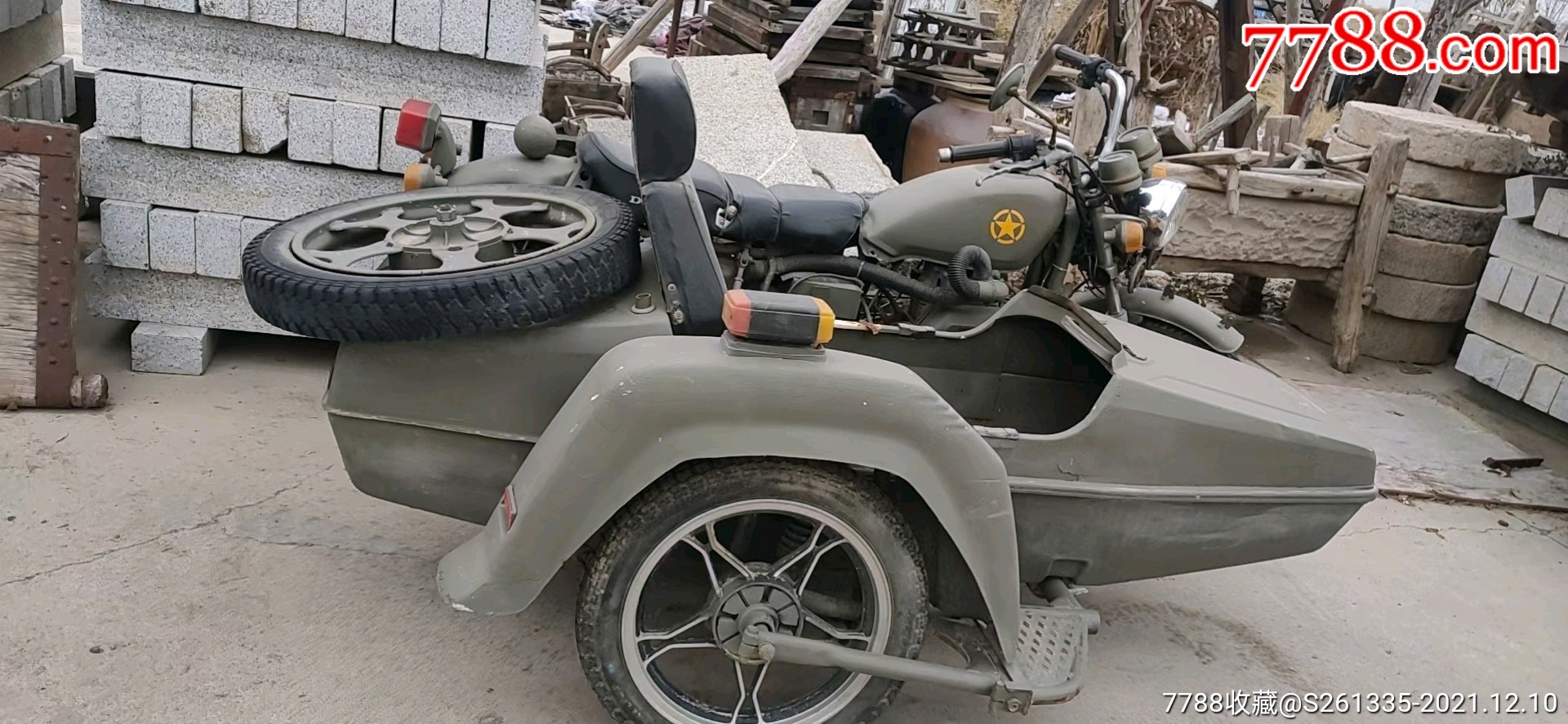 十分少见了偏三三轮摩托车正常使用民俗博物馆展示展览收藏