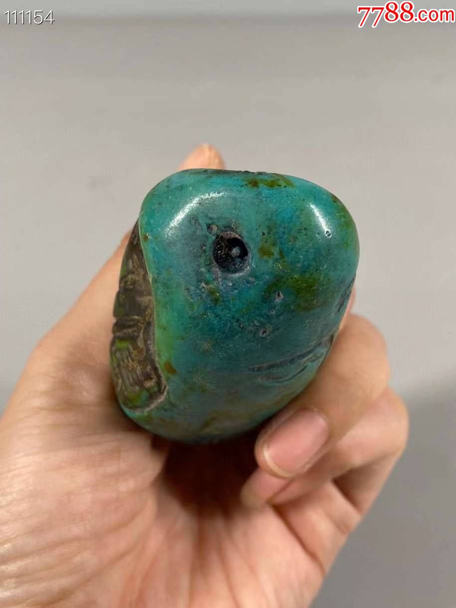 珍藏精品绿松石手把件