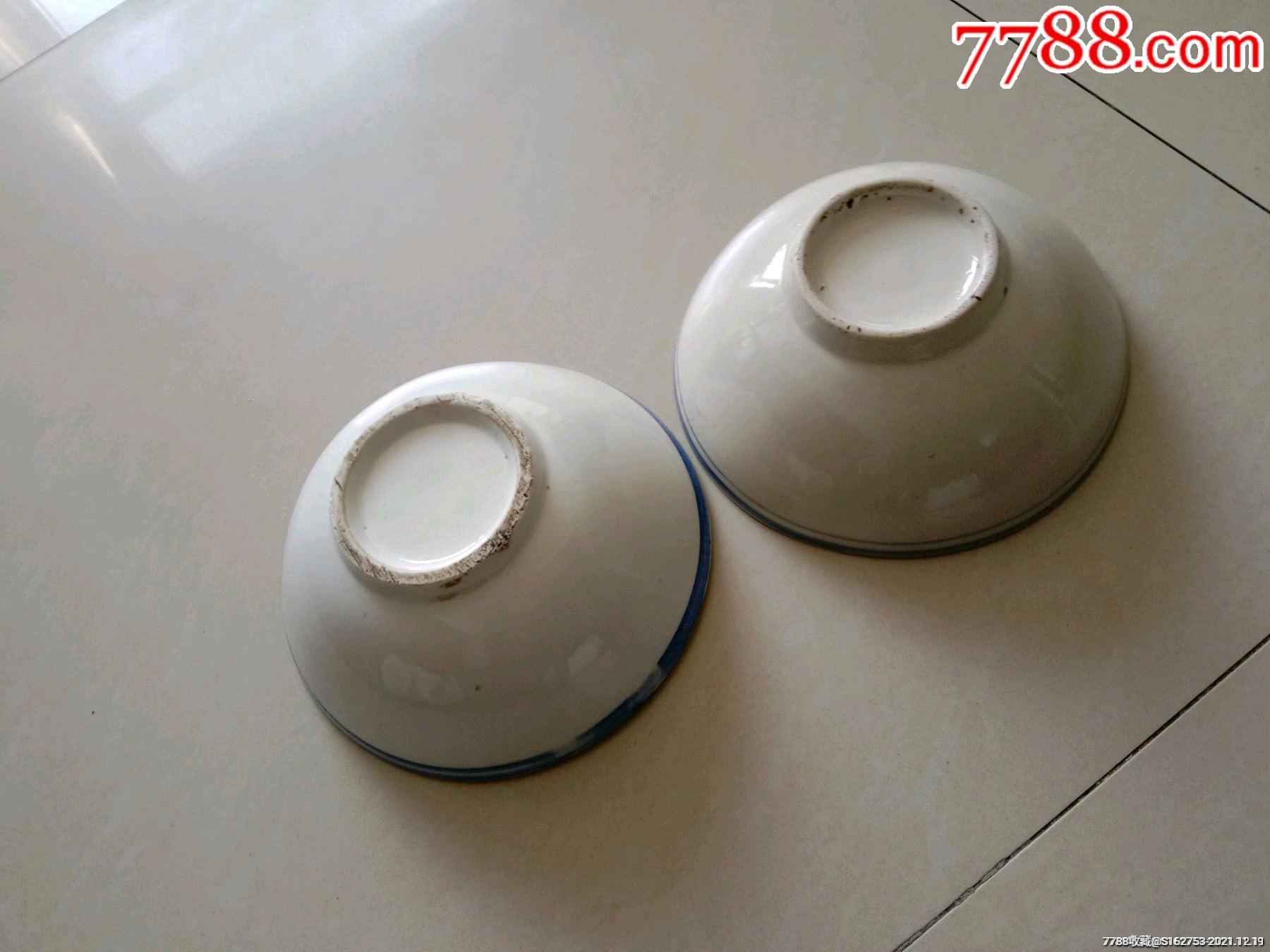 老蓝边碗两个不合邮费