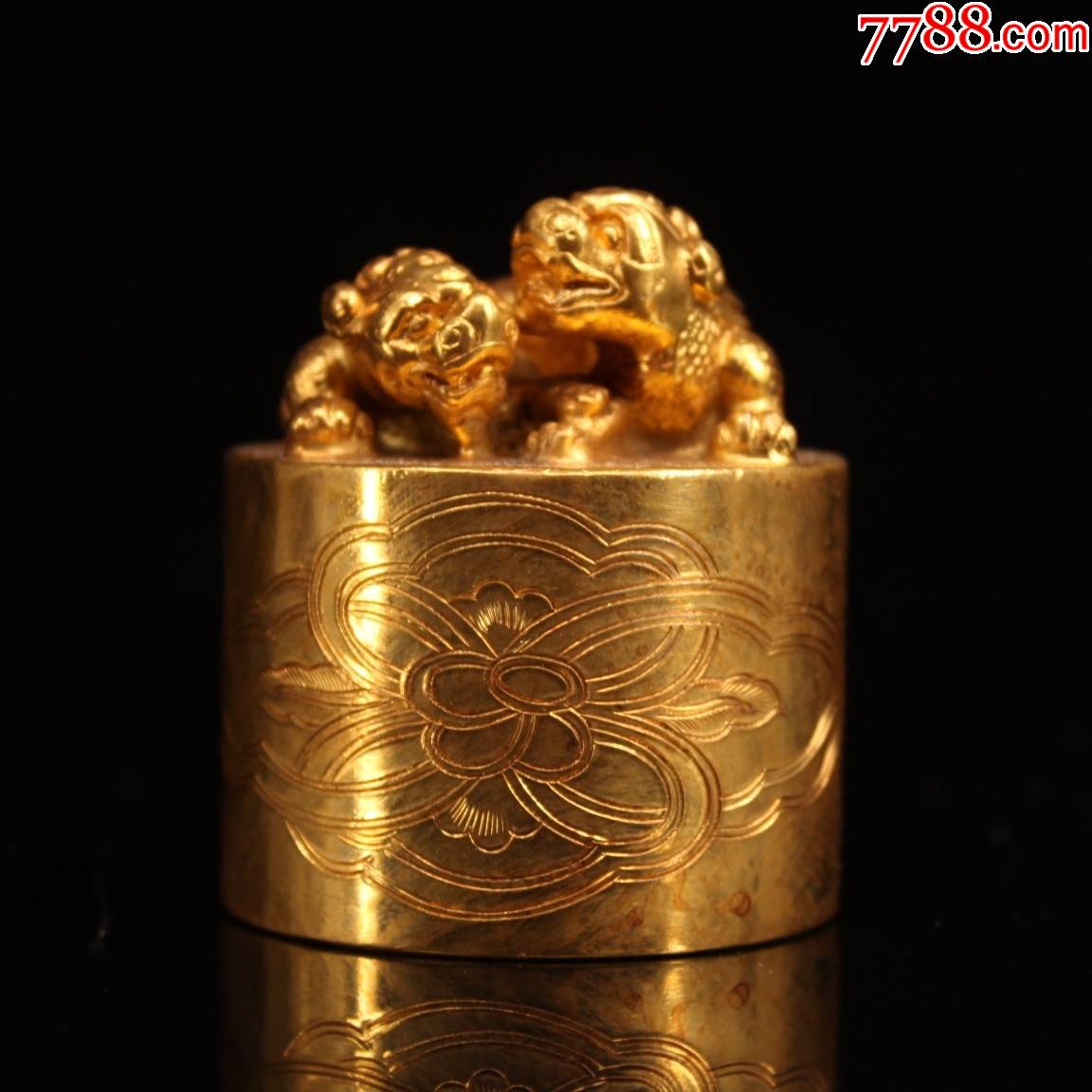 老纯铜纯手工打造錾刻印章一模a101s6f_铜/金属印章【南风古照】_第1