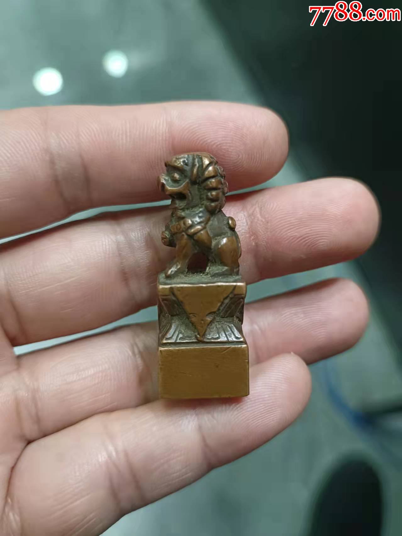 漂亮的民国高台狮子扭印章