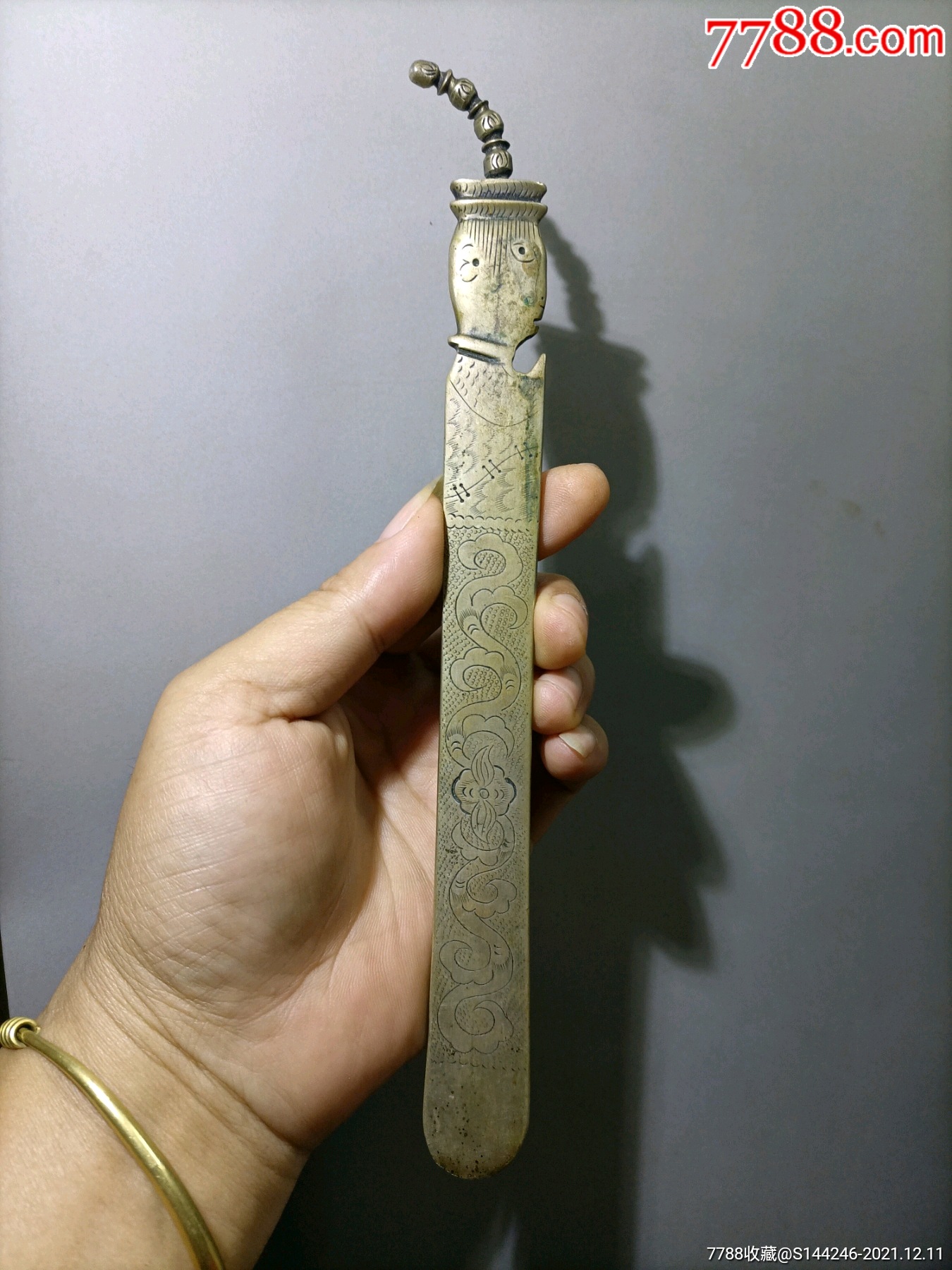 清代白铜人物裁纸刀_价格268元_第1张_7788收藏__收藏热线