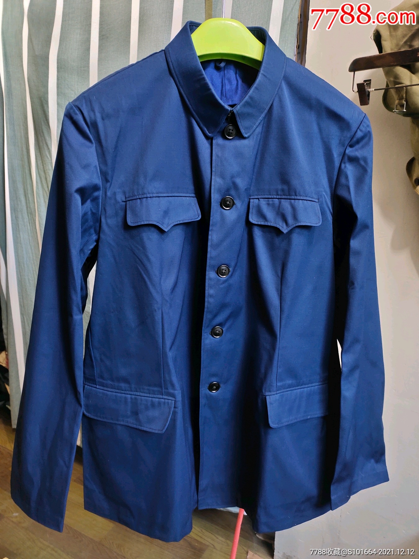 毛哔叽中山装￥30010品99全新蓝迪卡人民服￥508品99迪卡中山装团