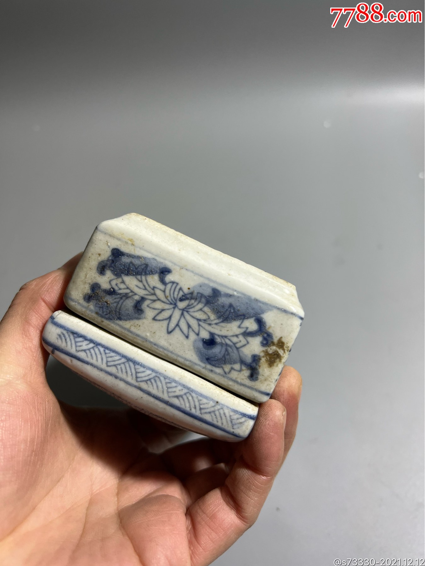 90年代,青花肥皂盒一只1_青花瓷_第5张_7788瓷器