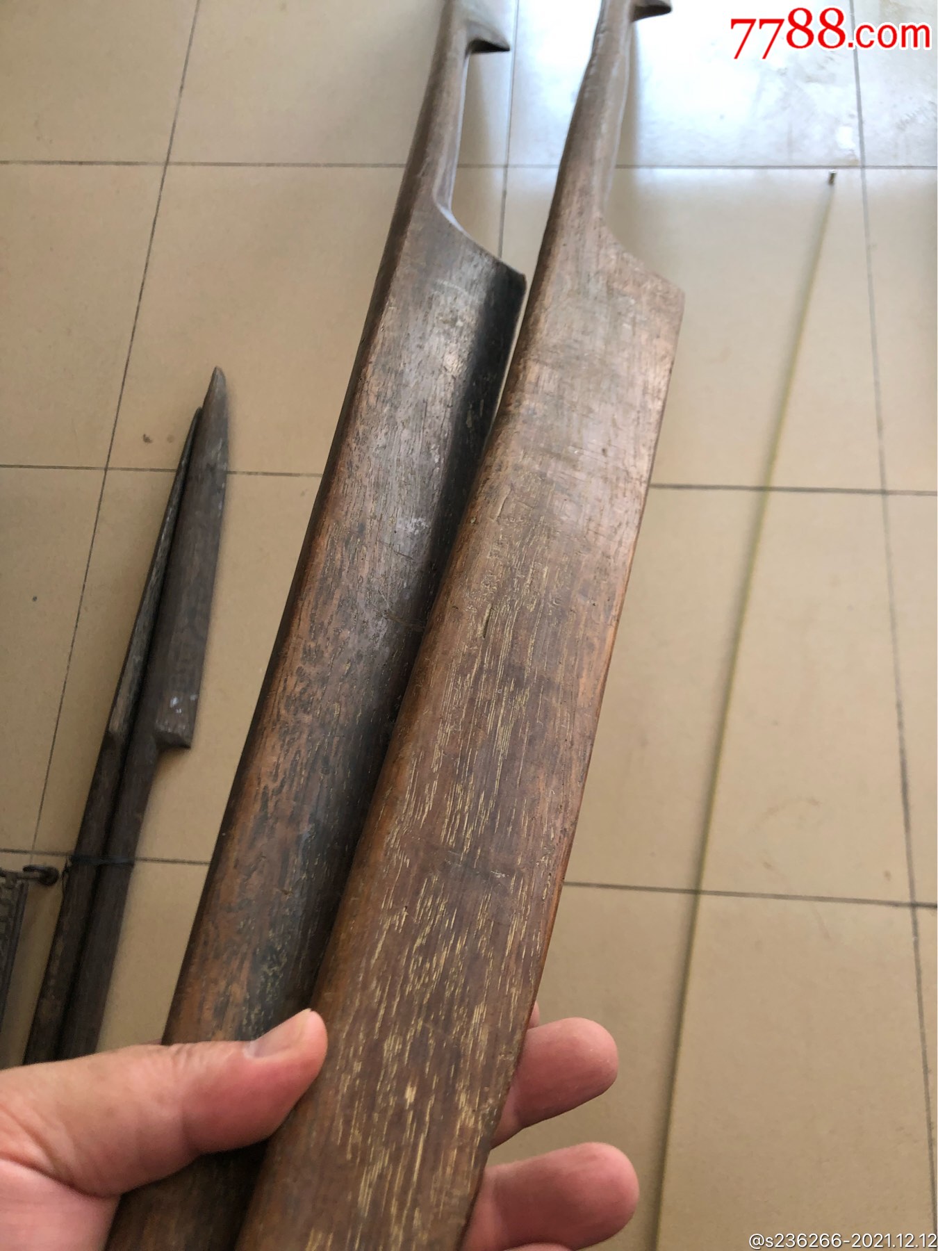 民国红木刀型禾枪