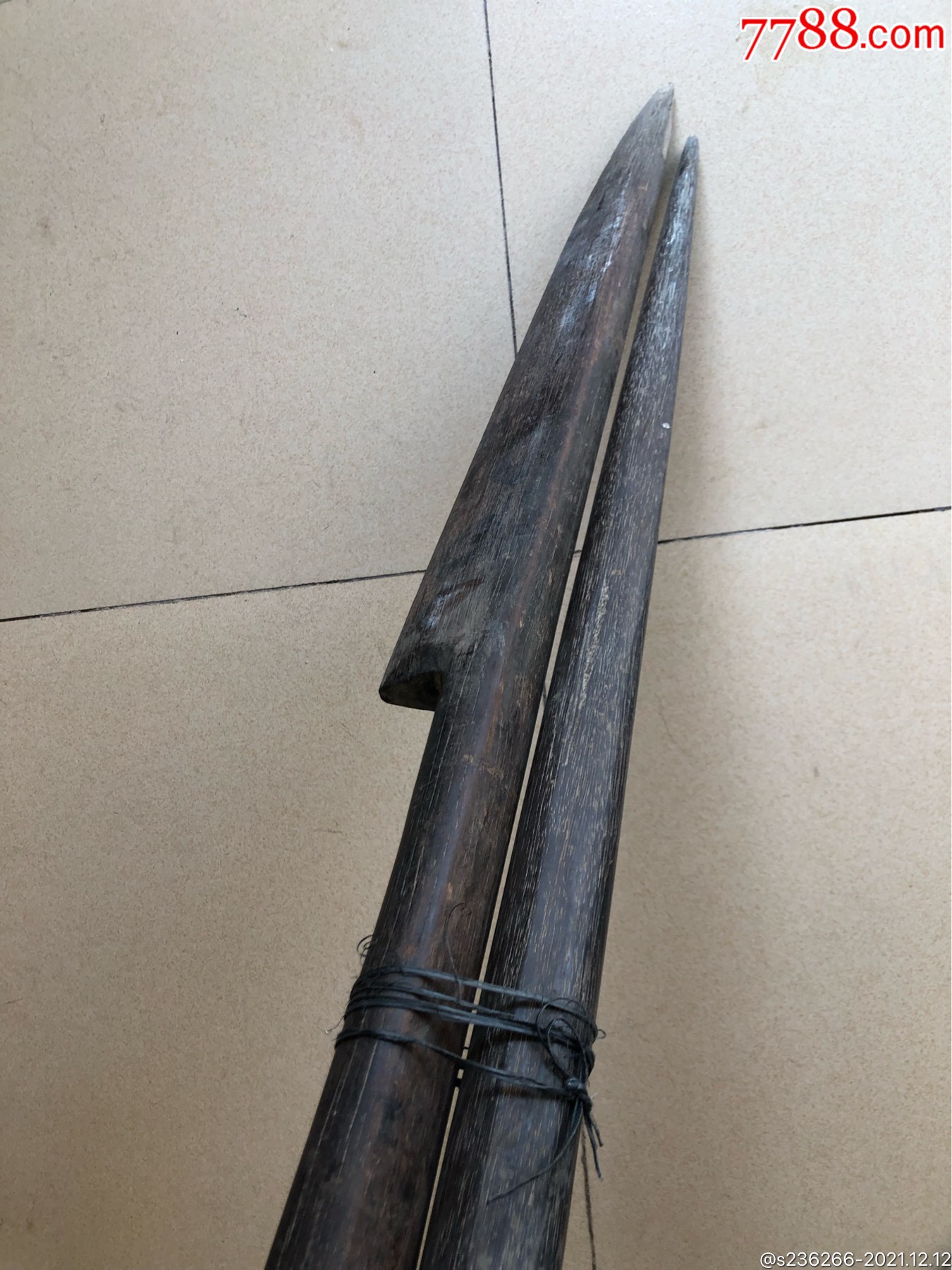 民国红木刀型禾枪