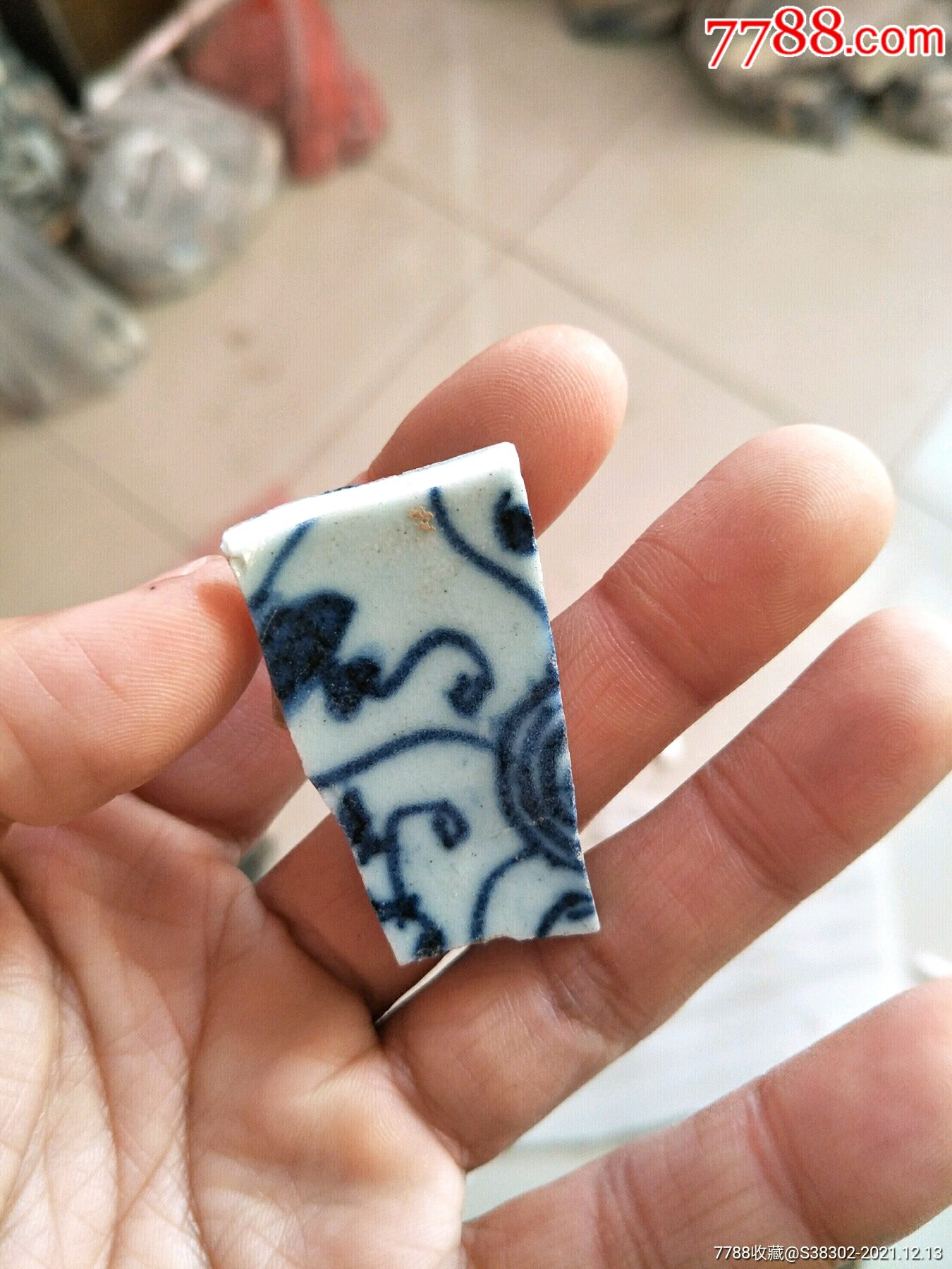 清代青花瓷片残片标本样本样品临清运河古玩店古陶瓷标本馆