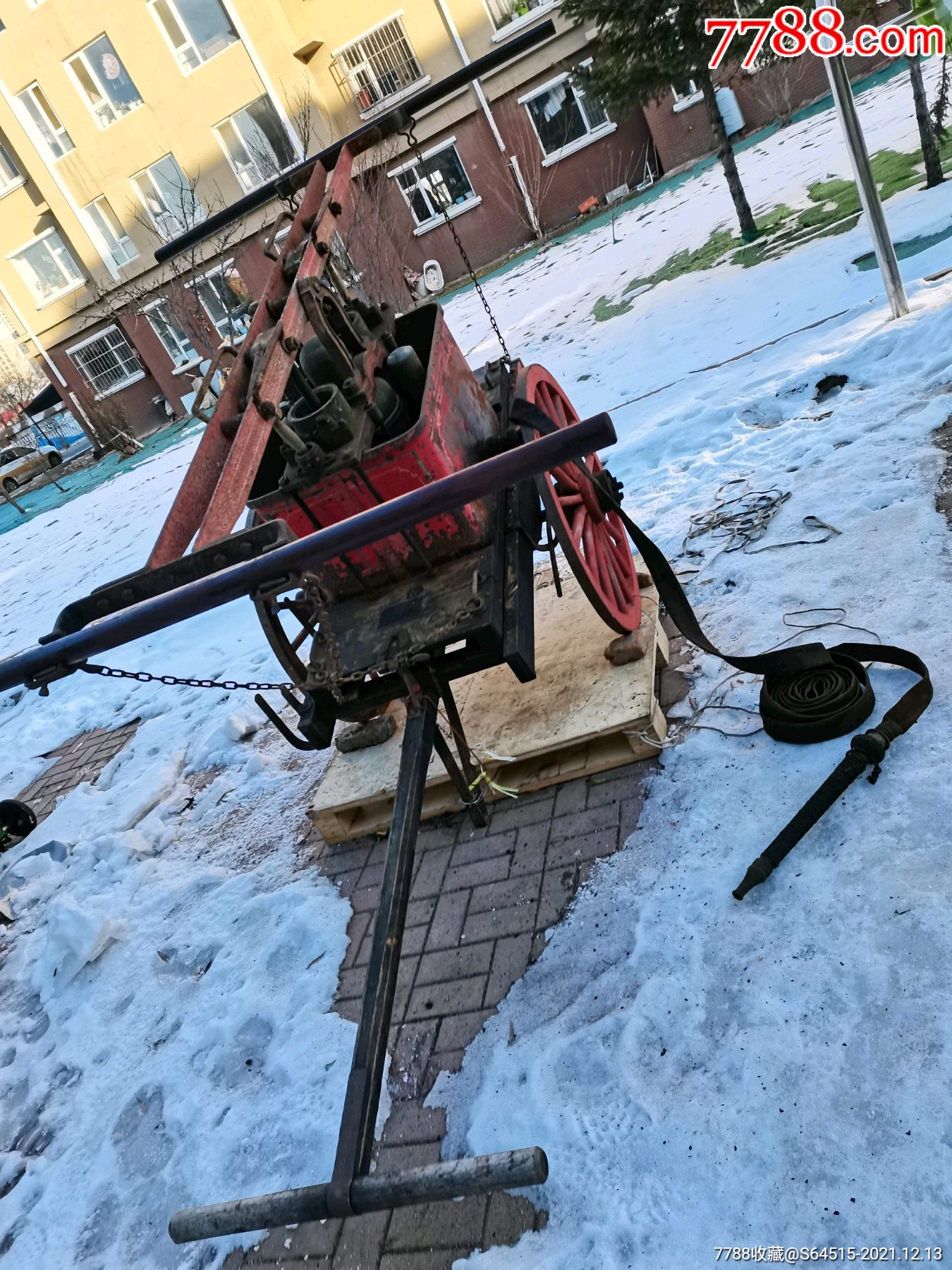 民国满洲国时期消防车救火车消防水枪水龙灭火器