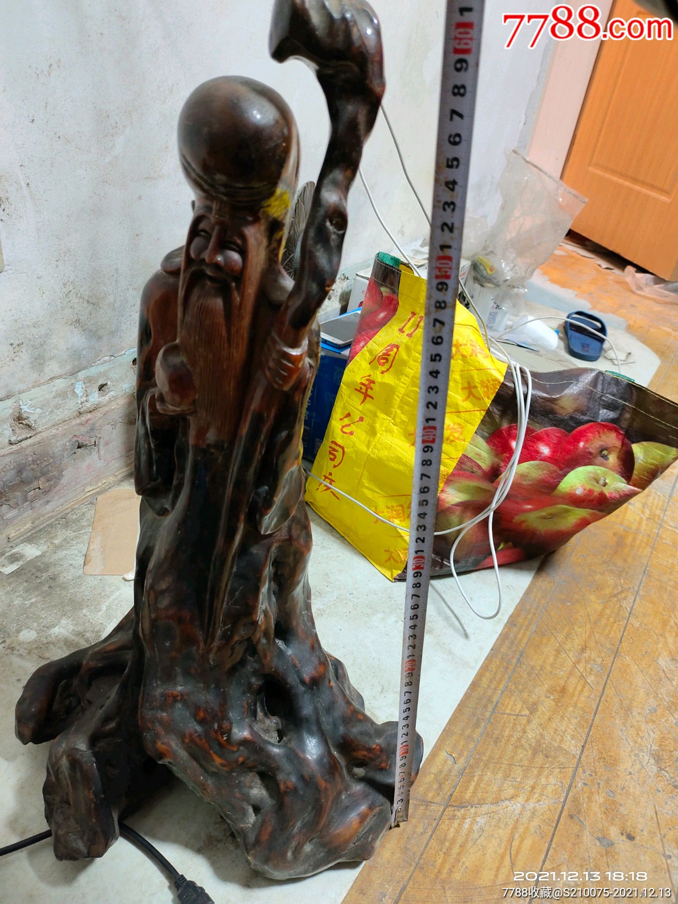 红木根雕老寿星