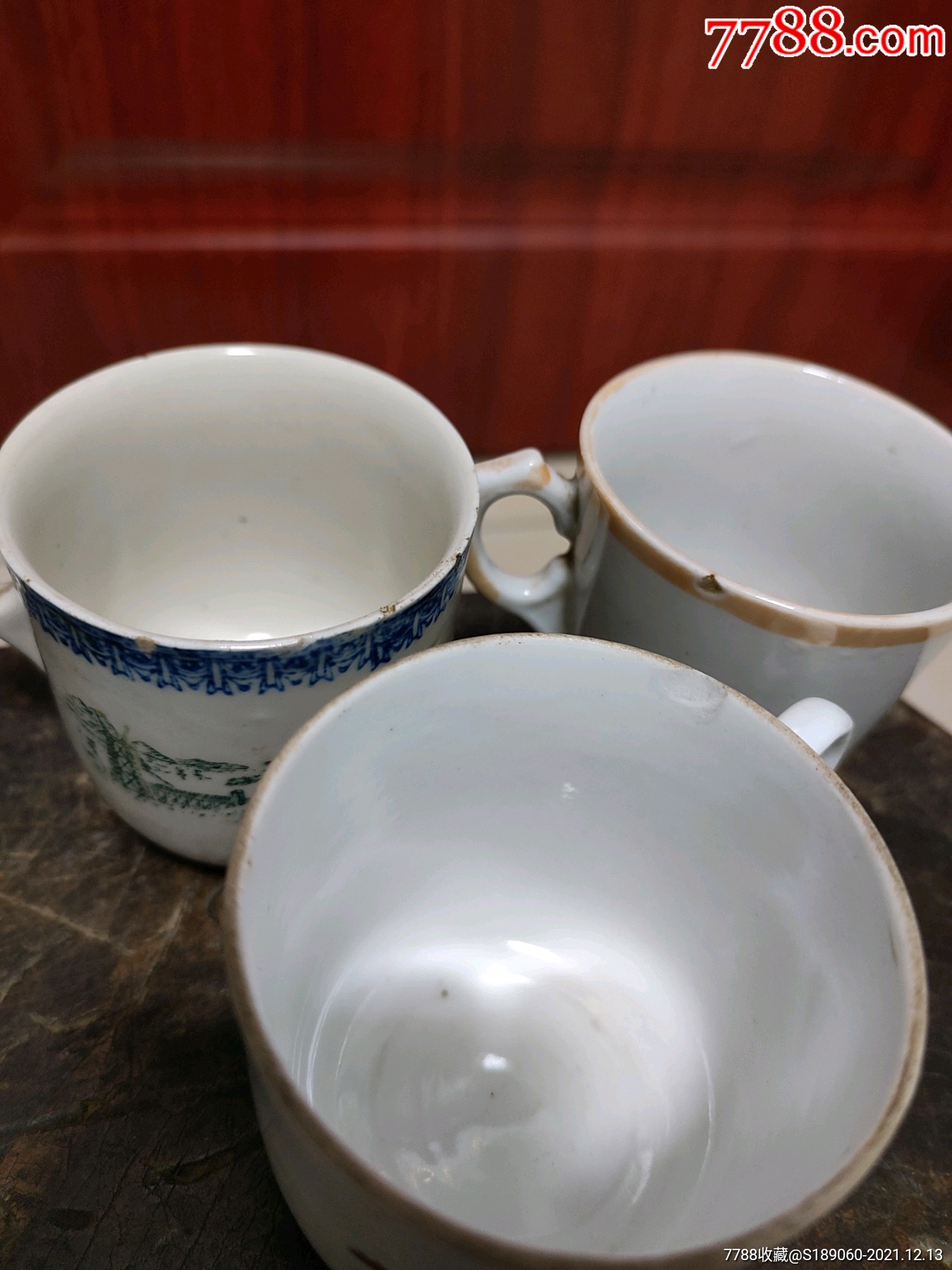 老茶杯三只_彩绘瓷/彩瓷_第6张_7788玉器收藏