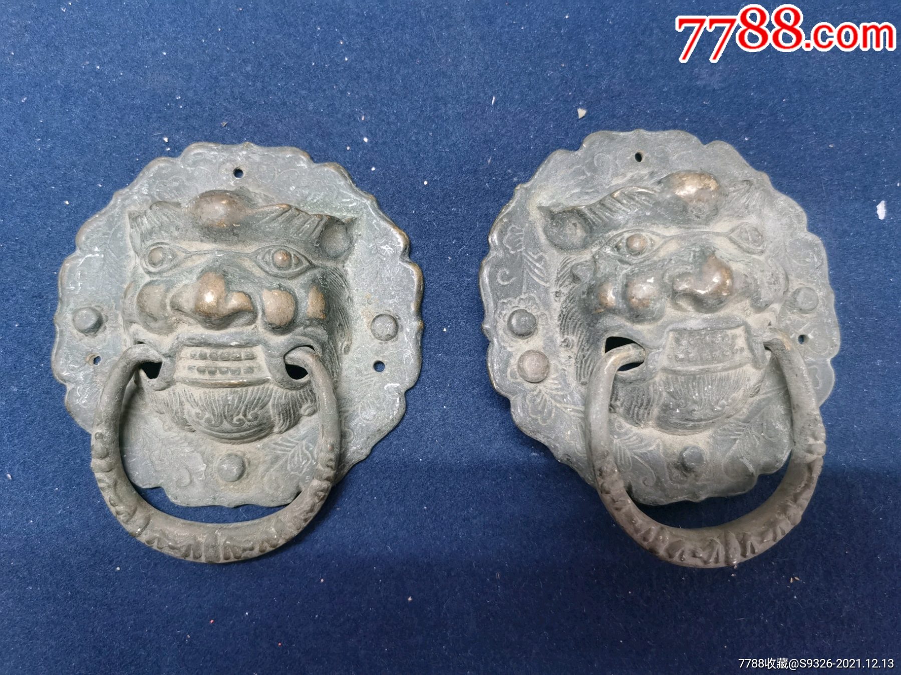 早期铜辅首一对