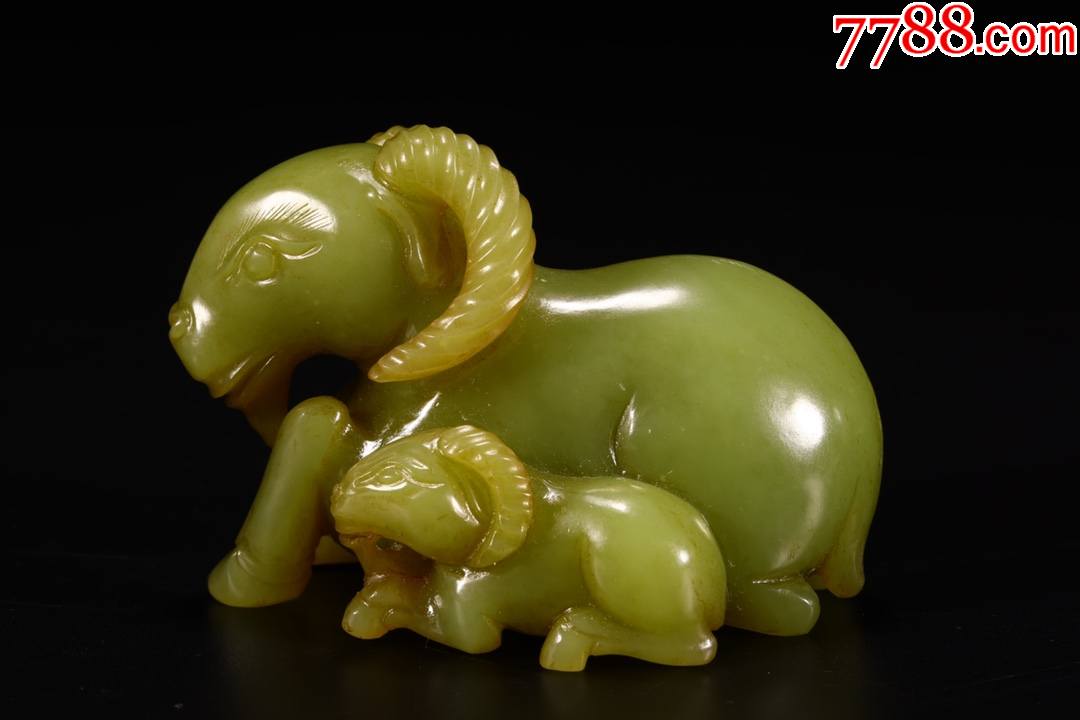 和田玉子母羊摆件