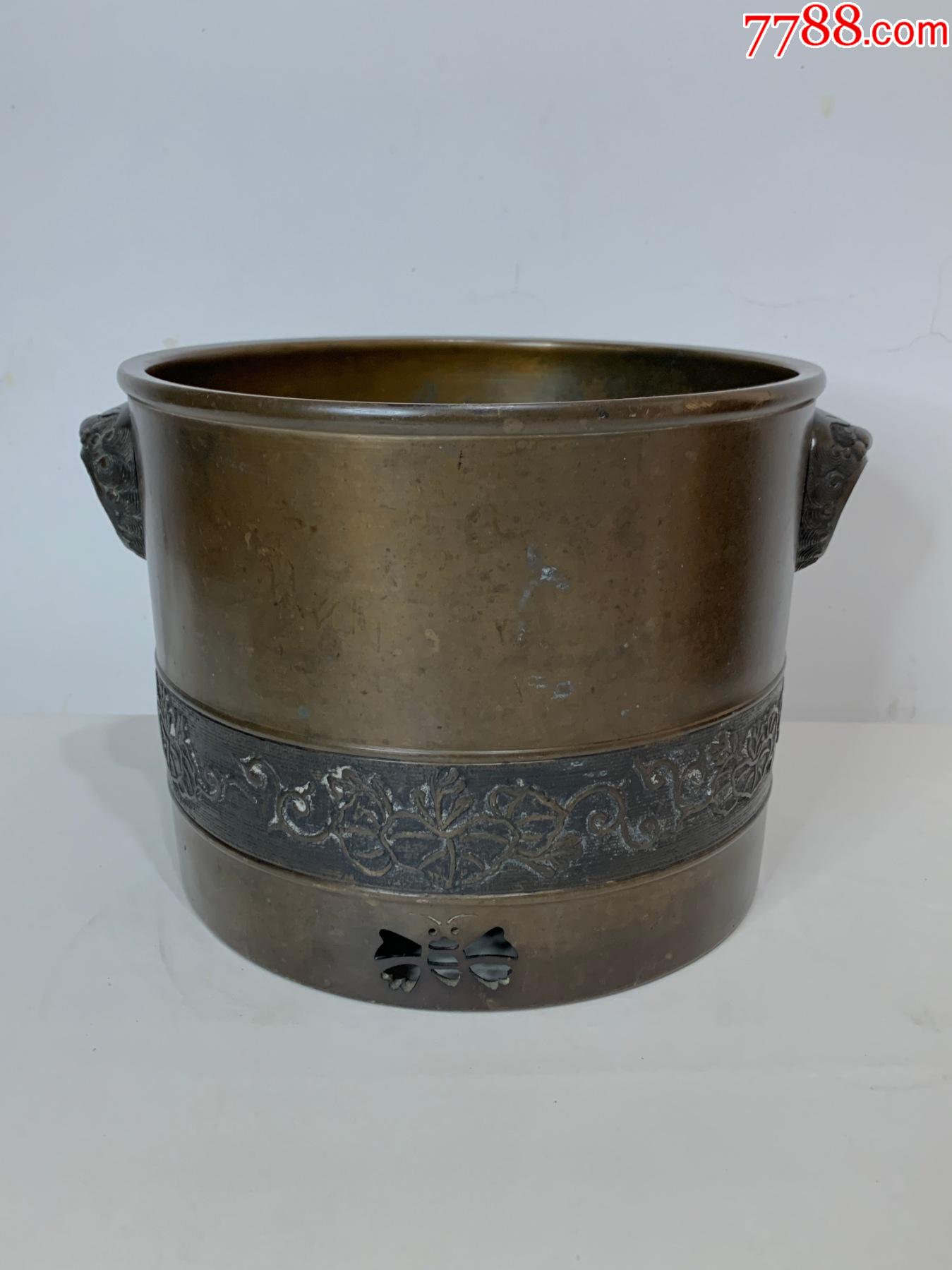 民国日产老铜火钵