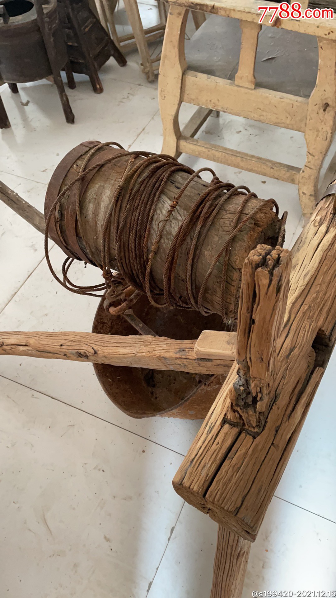 民俗精品打水辘轱一套展馆装修装饰