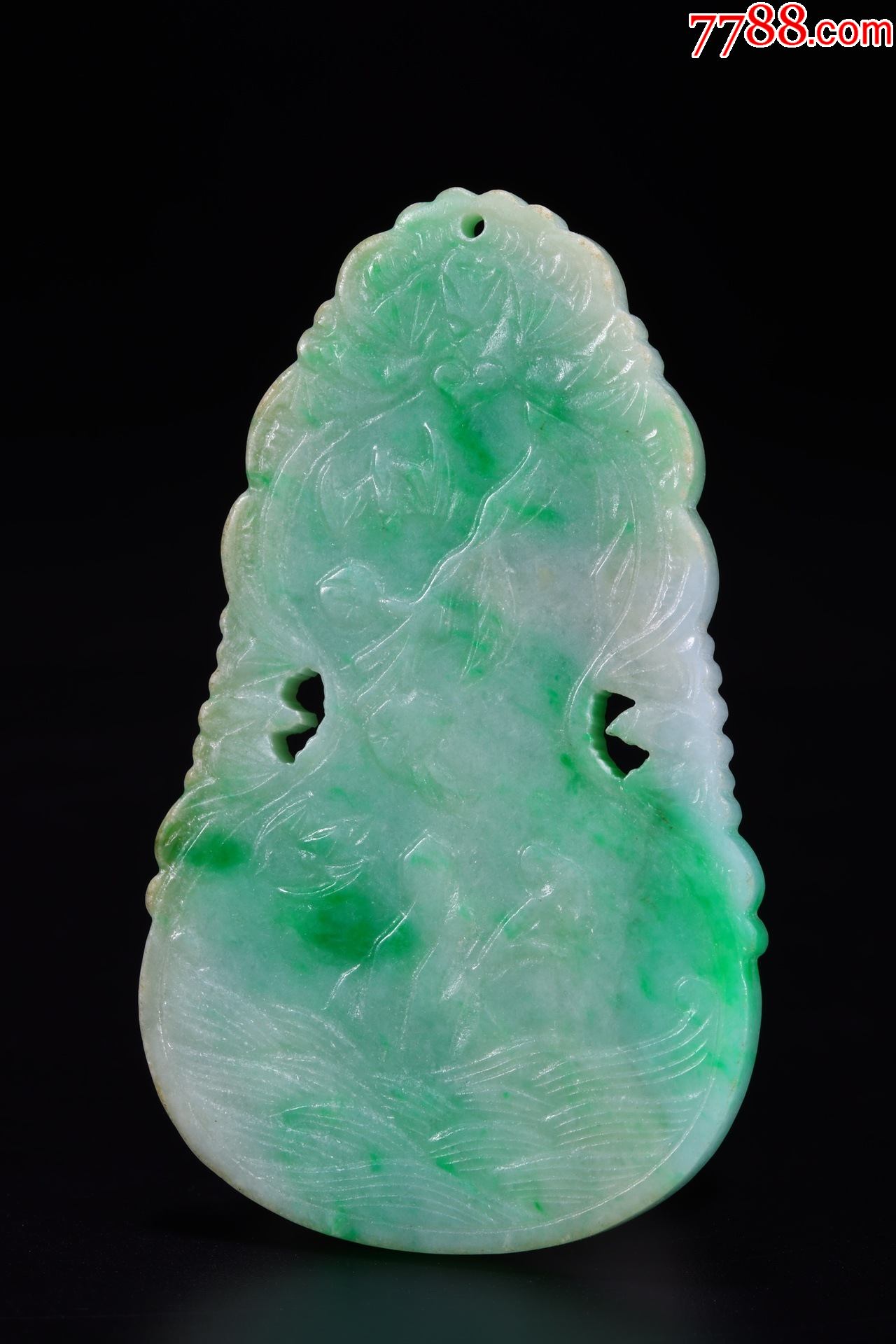 翡翠福寿双全葫芦牌