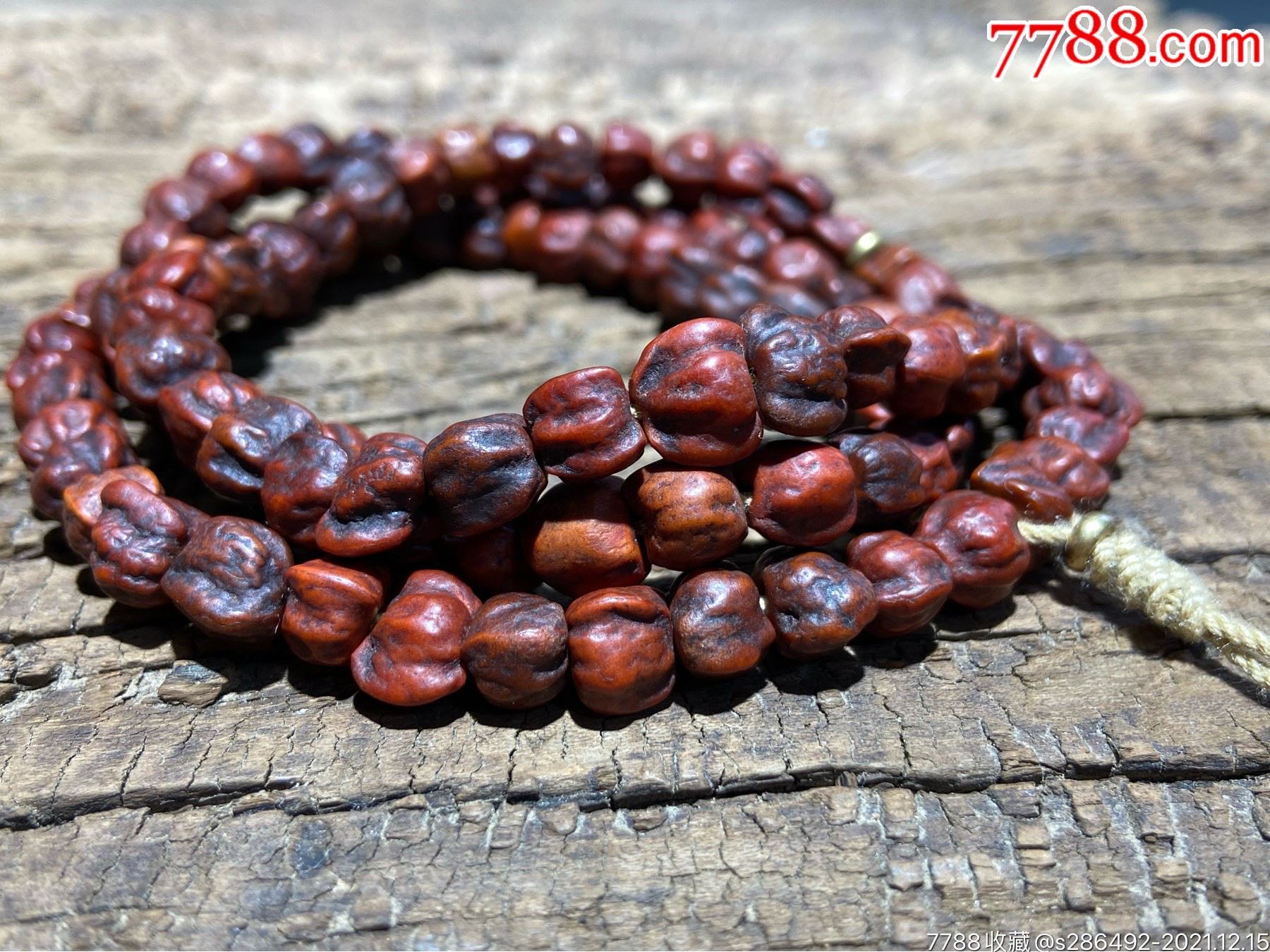 藏传朱砂供老百香籽佛珠_其他手串/佛珠_第1张_7788印章收藏