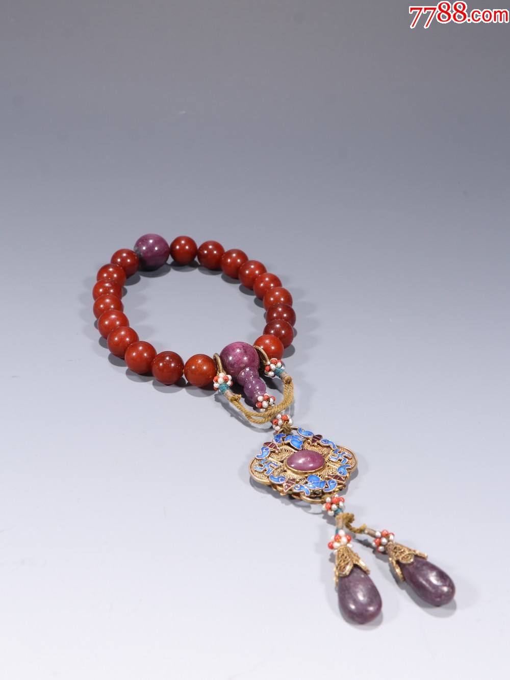 蜜蜡十八子手持